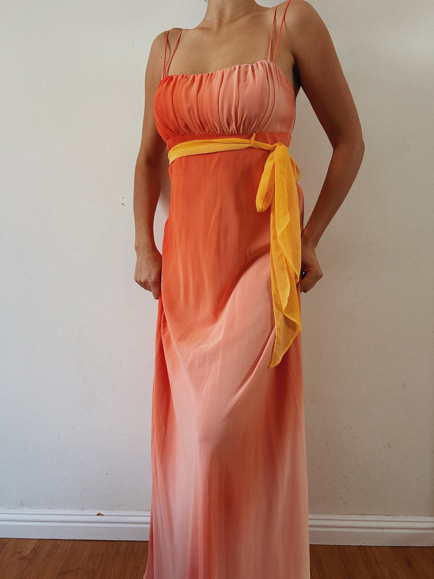 Coral Ombre Maxi Dress
