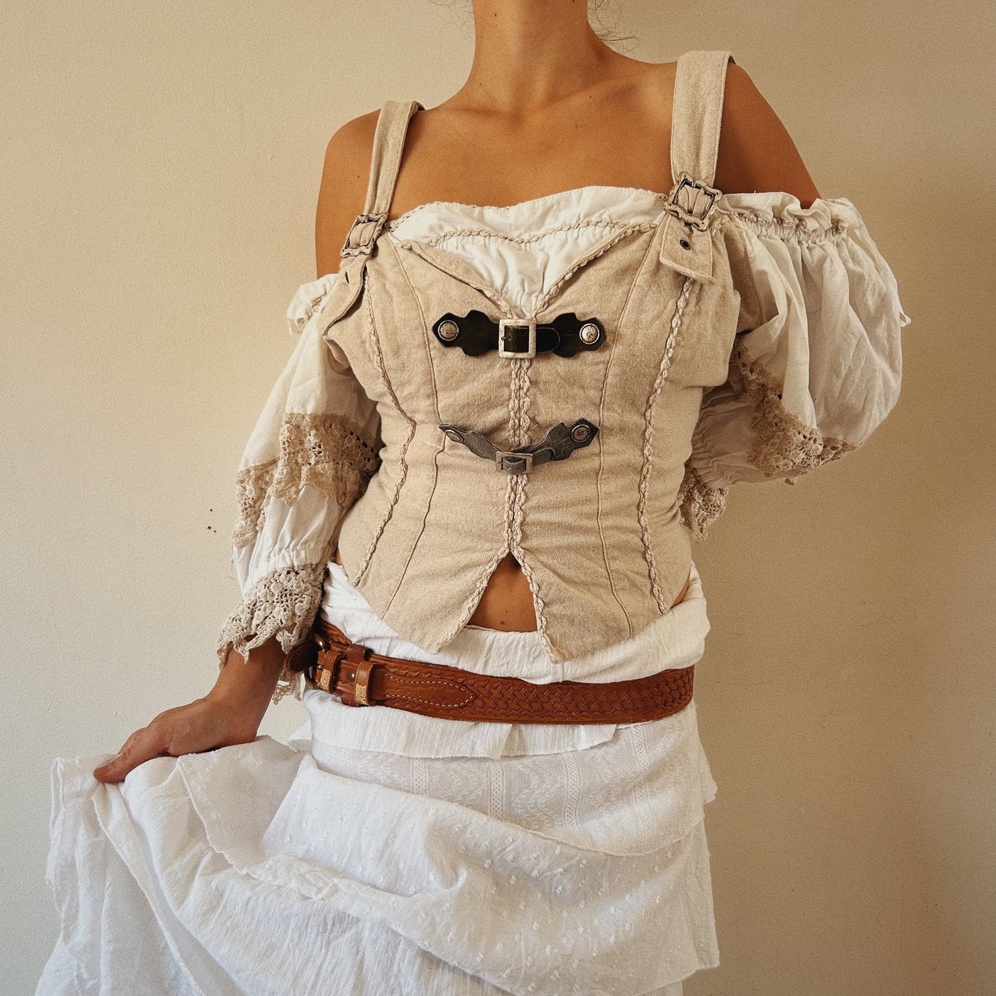 Renaissance Core Ruffled Lace Top