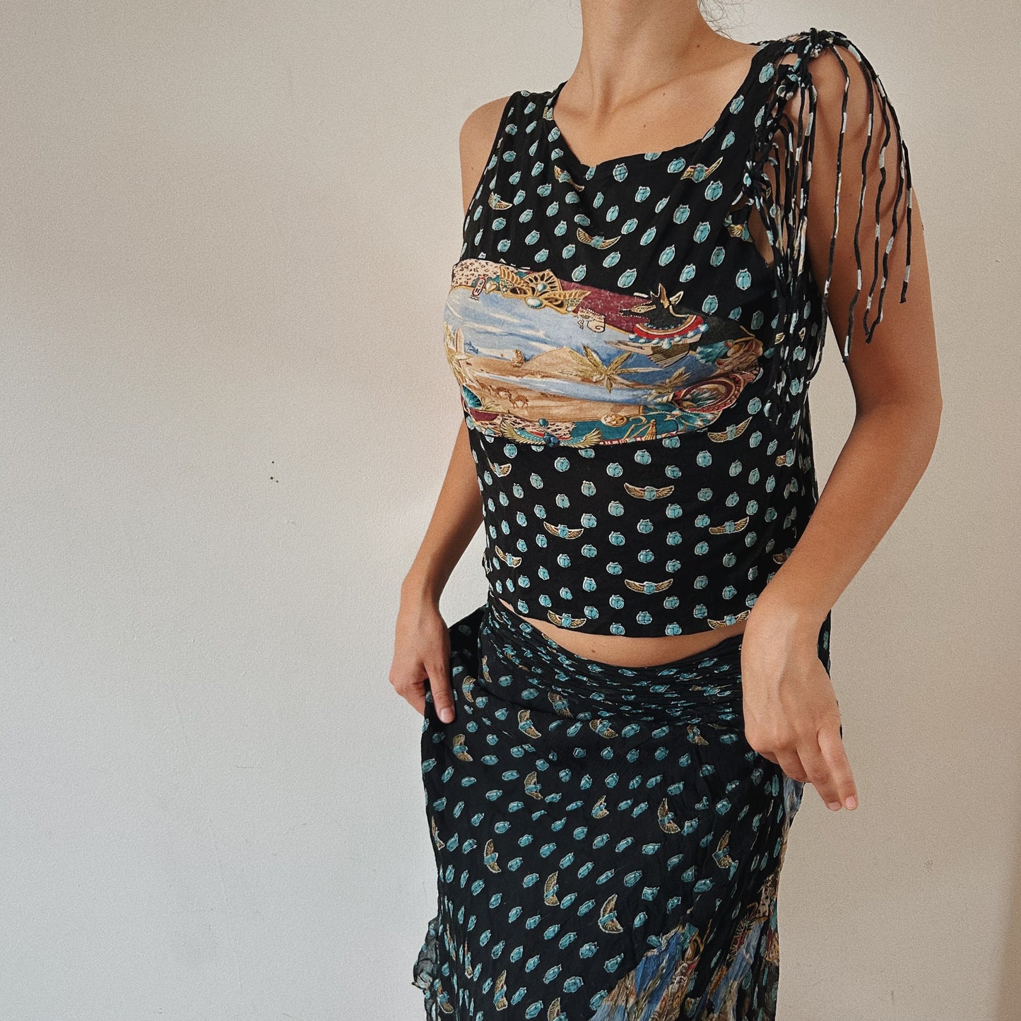 Polka Dot Egyptian Fringe Set