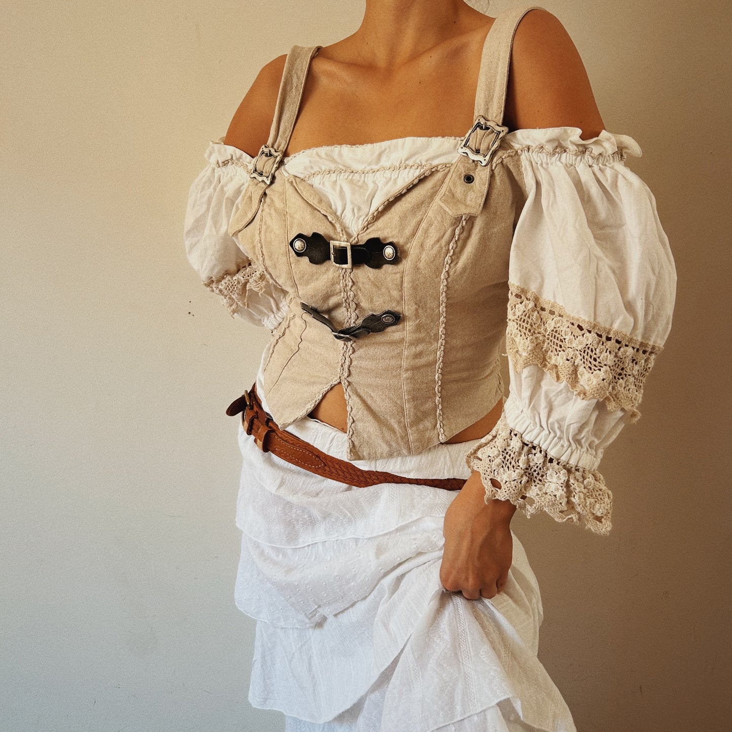 Renaissance Core Ruffled Lace Top