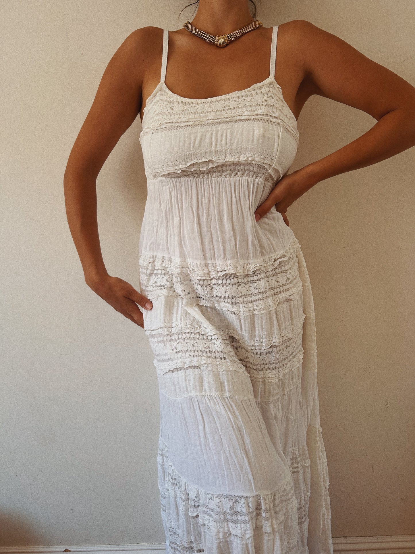Romantic Cottage Lace Dress