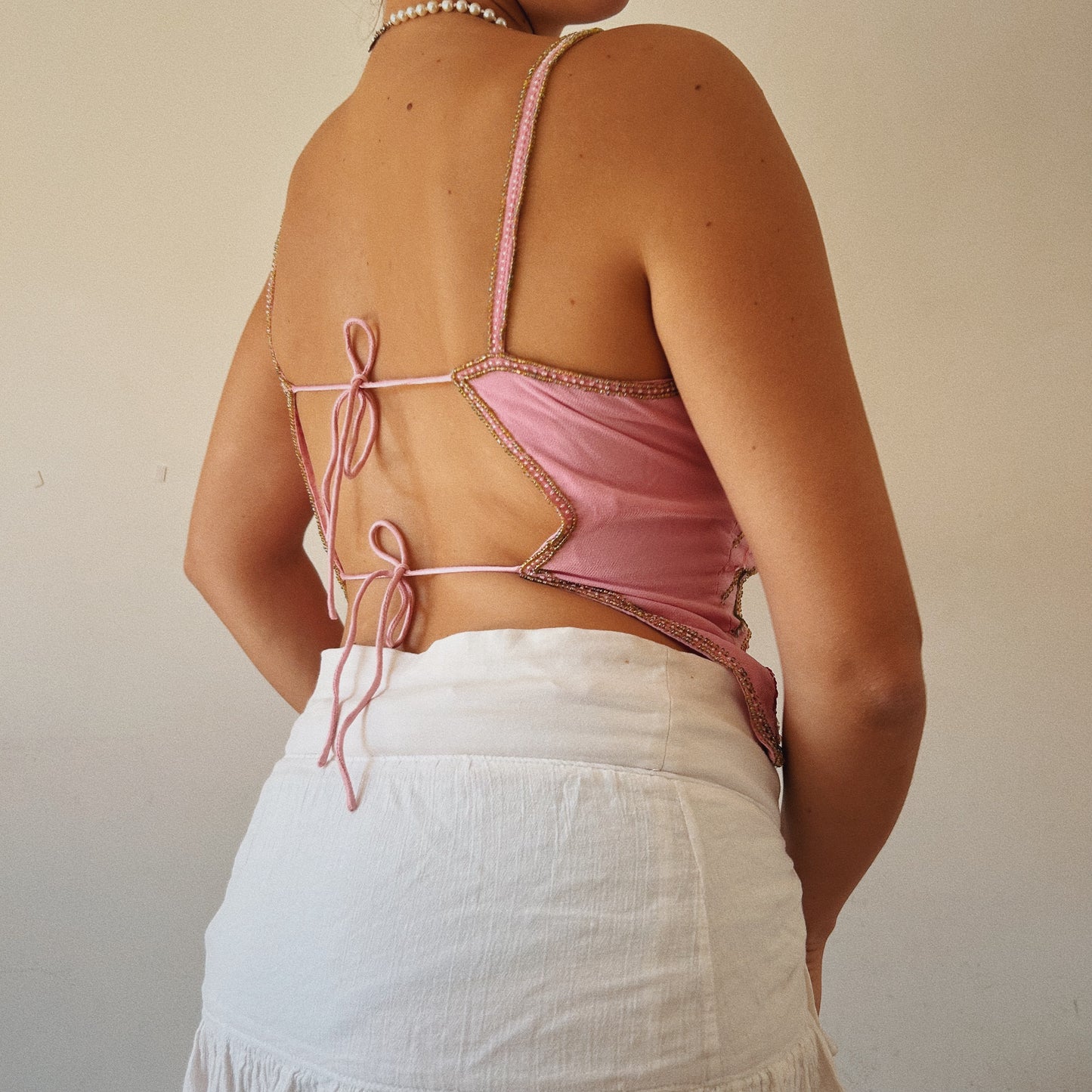 Pink Sequins Butterfly Top
