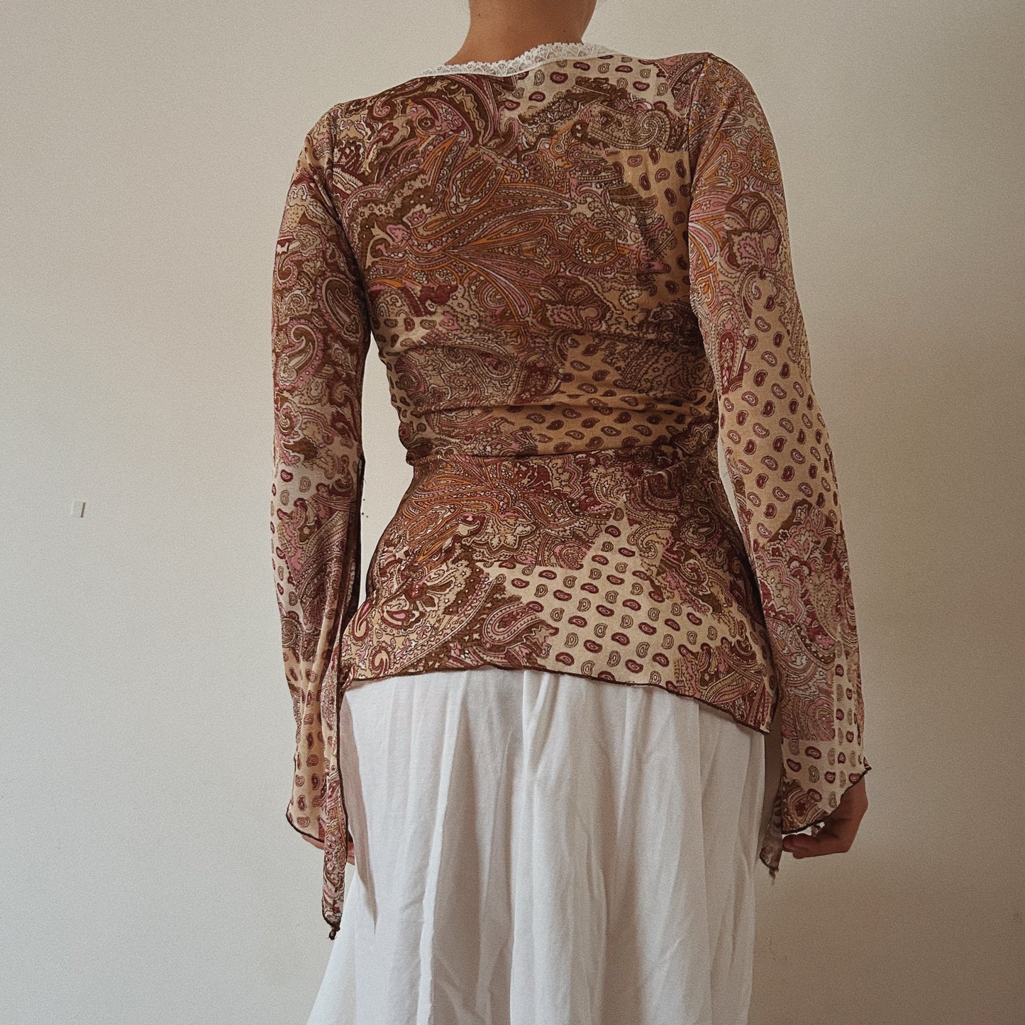 Bohemian Paisley Bell Sleeves Top