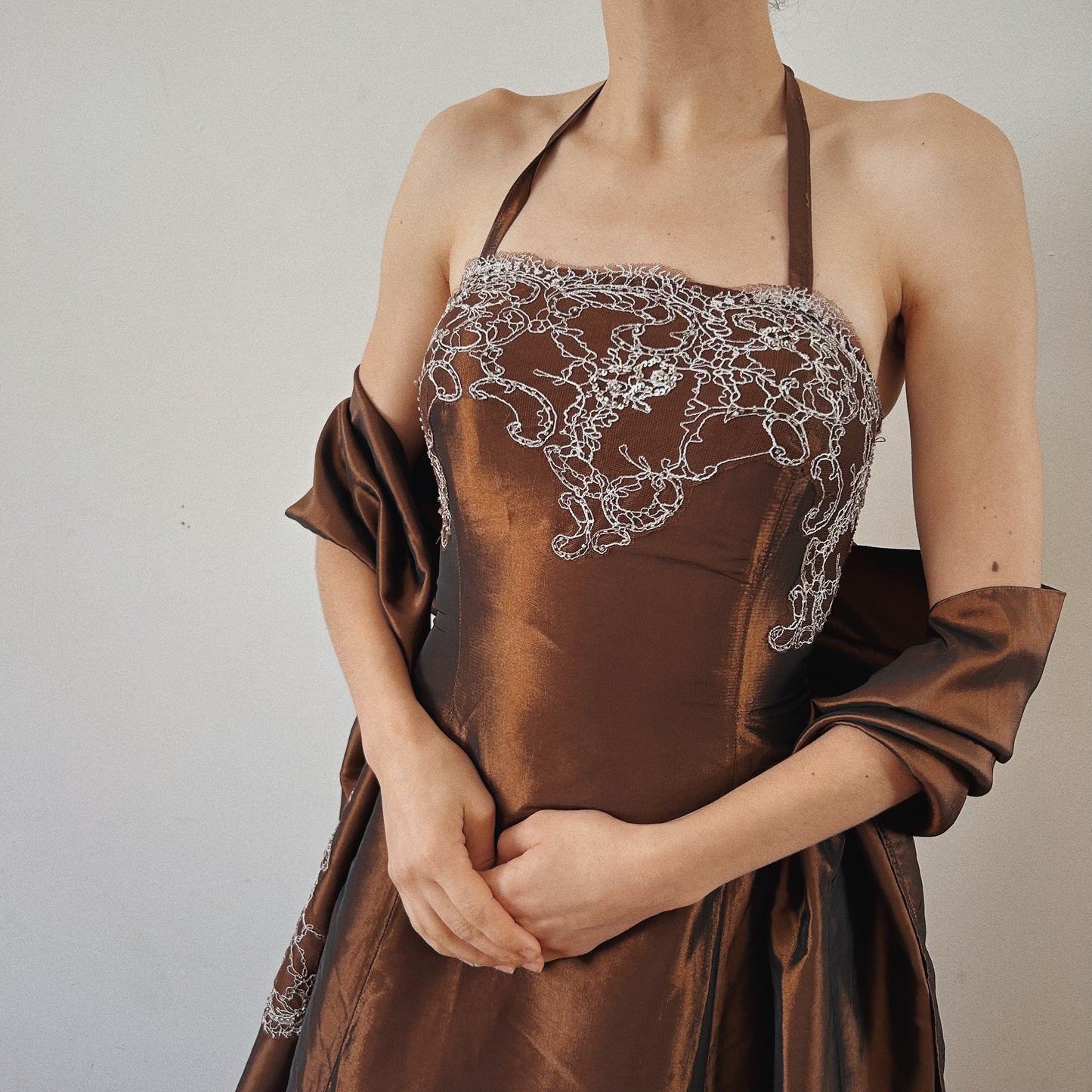 Bronze Bustier Princess Dress