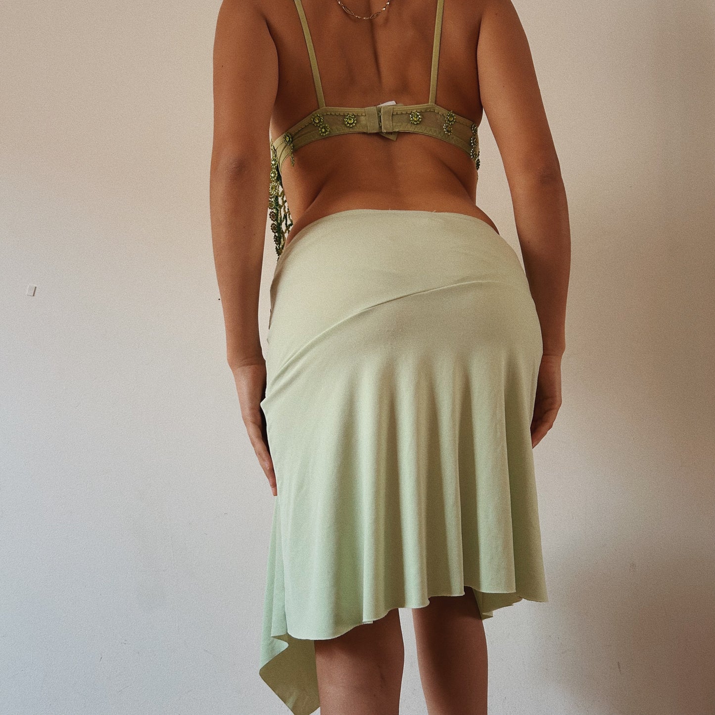 Fairy Asymmetrical Lime Green Skirt