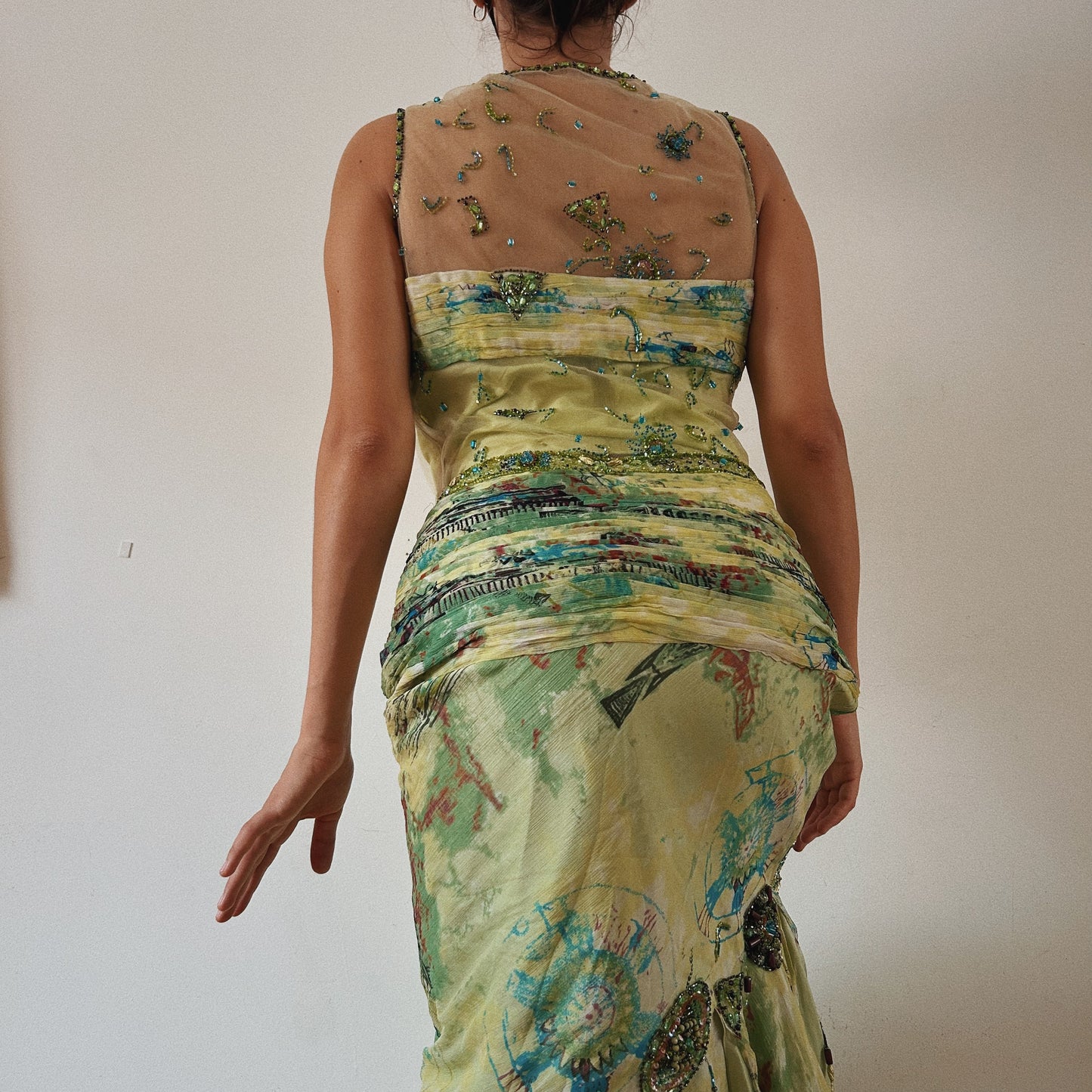Incredible Beaded Green Gown