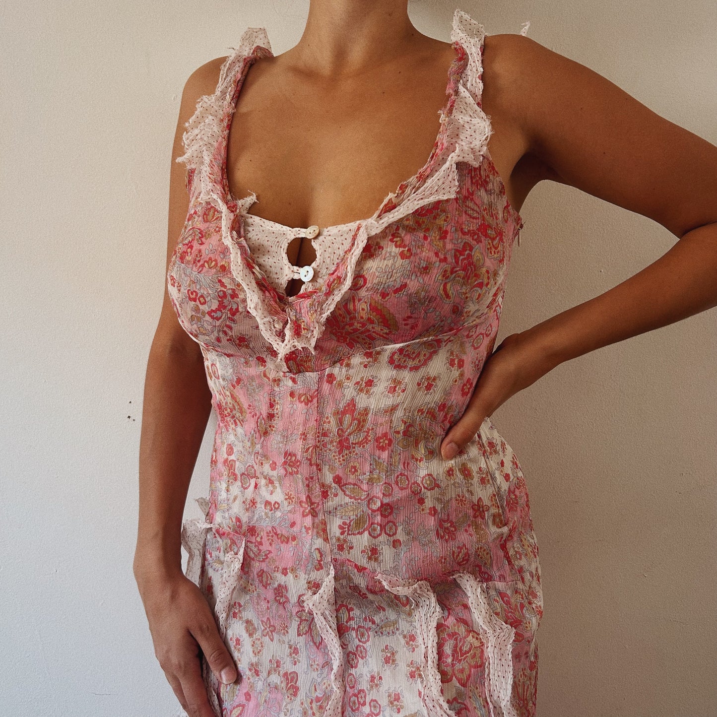 Silk Romantic Floral Dress