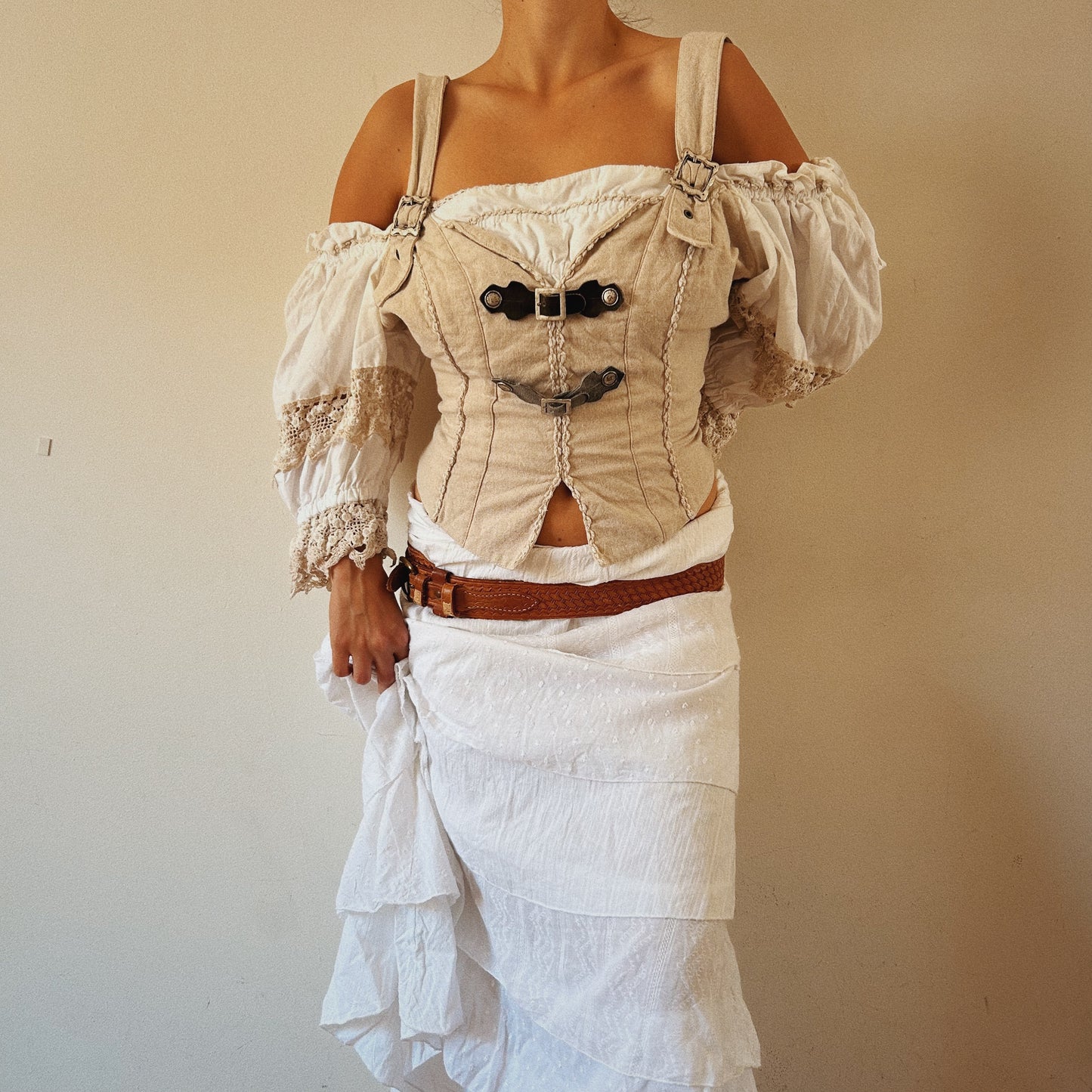Renaissance Core Ruffled Lace Top