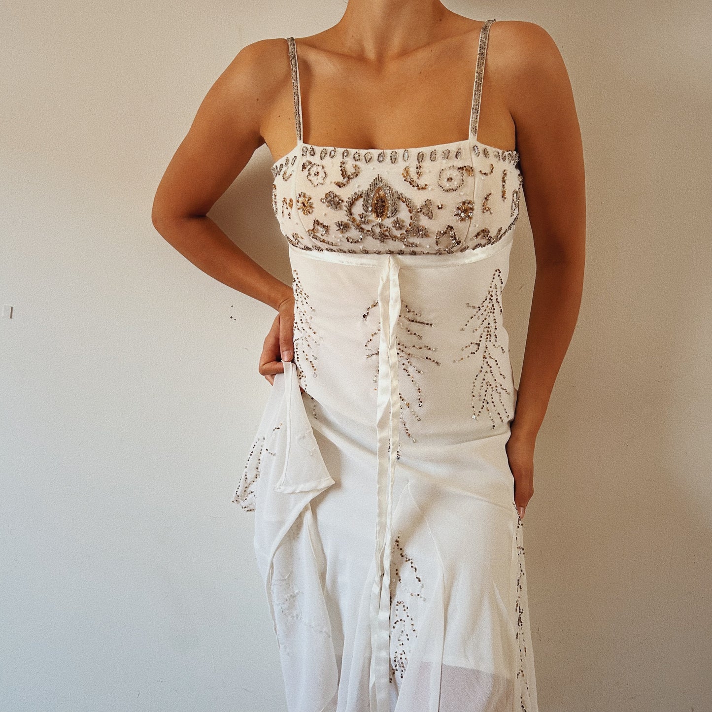 Fairy Beaded Midi Pleated Dress
