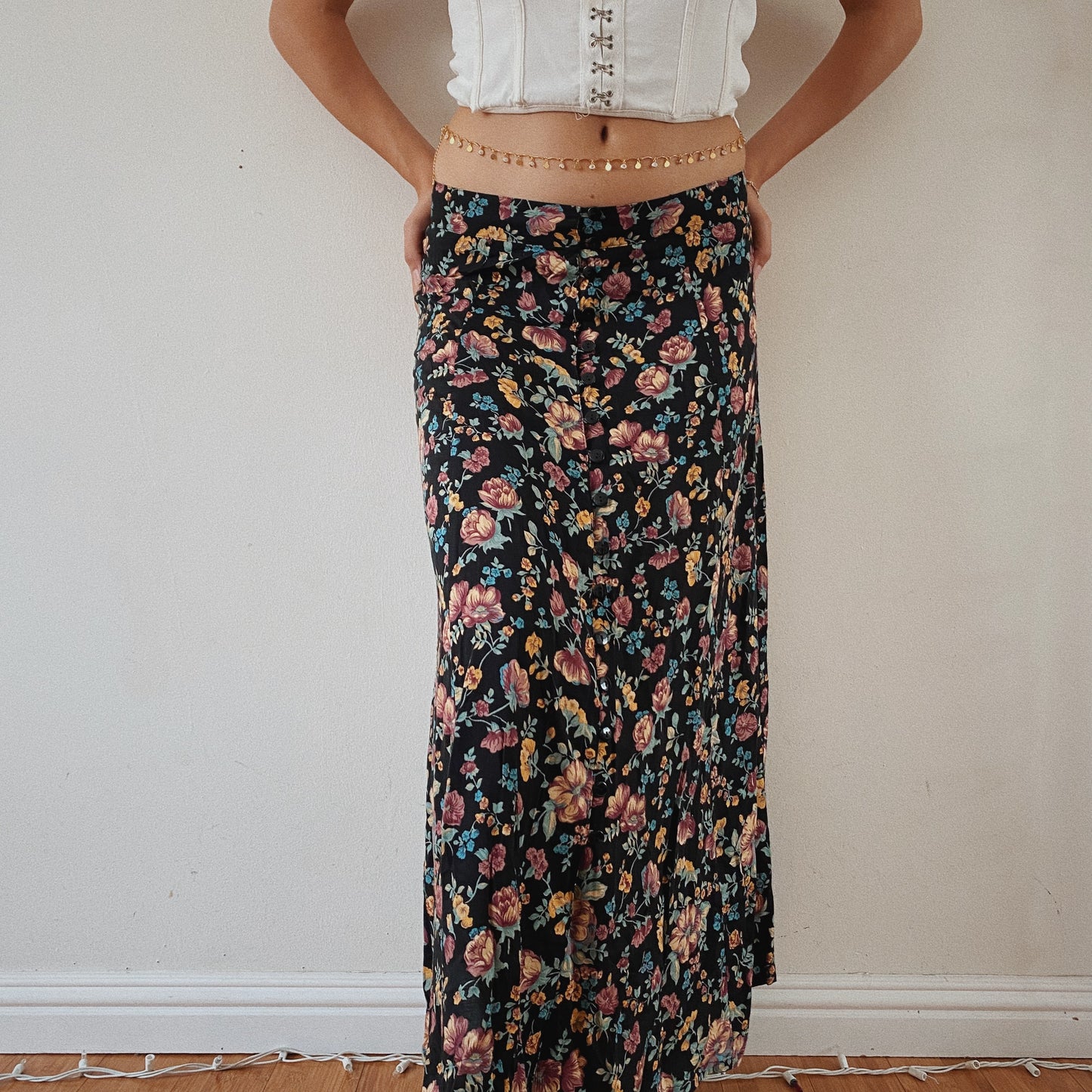Bohemian Maxi Floral Skirt