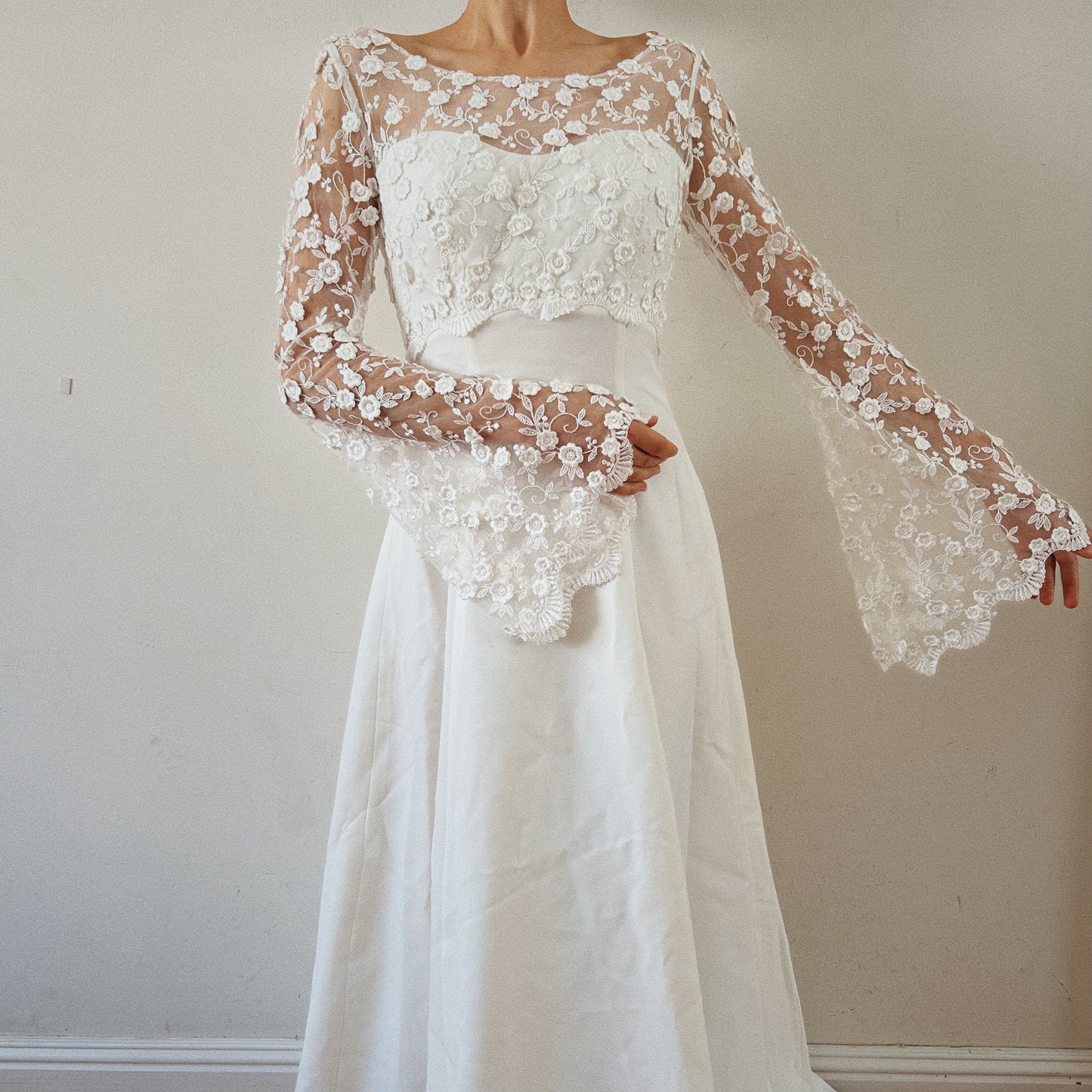 Bohemian French Vintage Wedding Dress