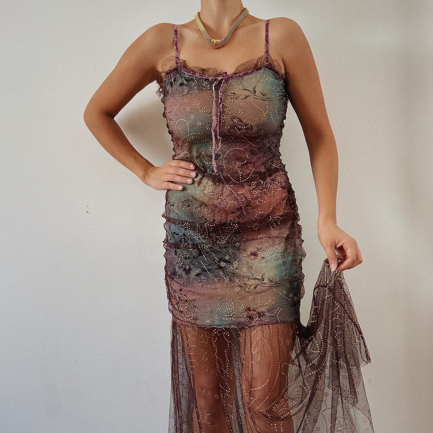 Romantic Layered Multicolor Dress