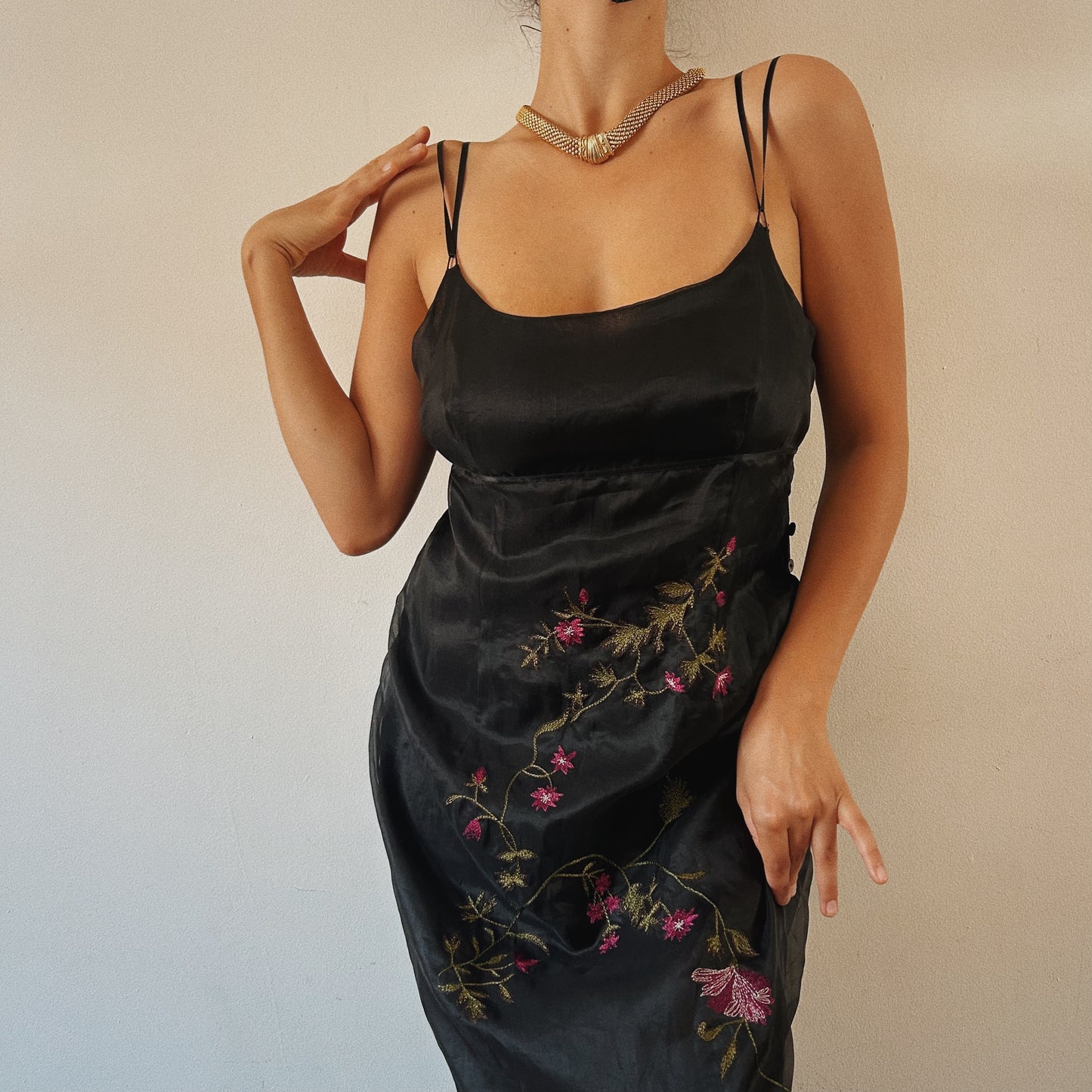 Cacharel Silk Floral Elegant Dress