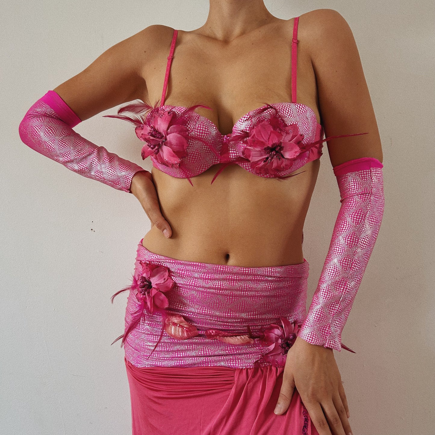 Handmade Pink Floral Set