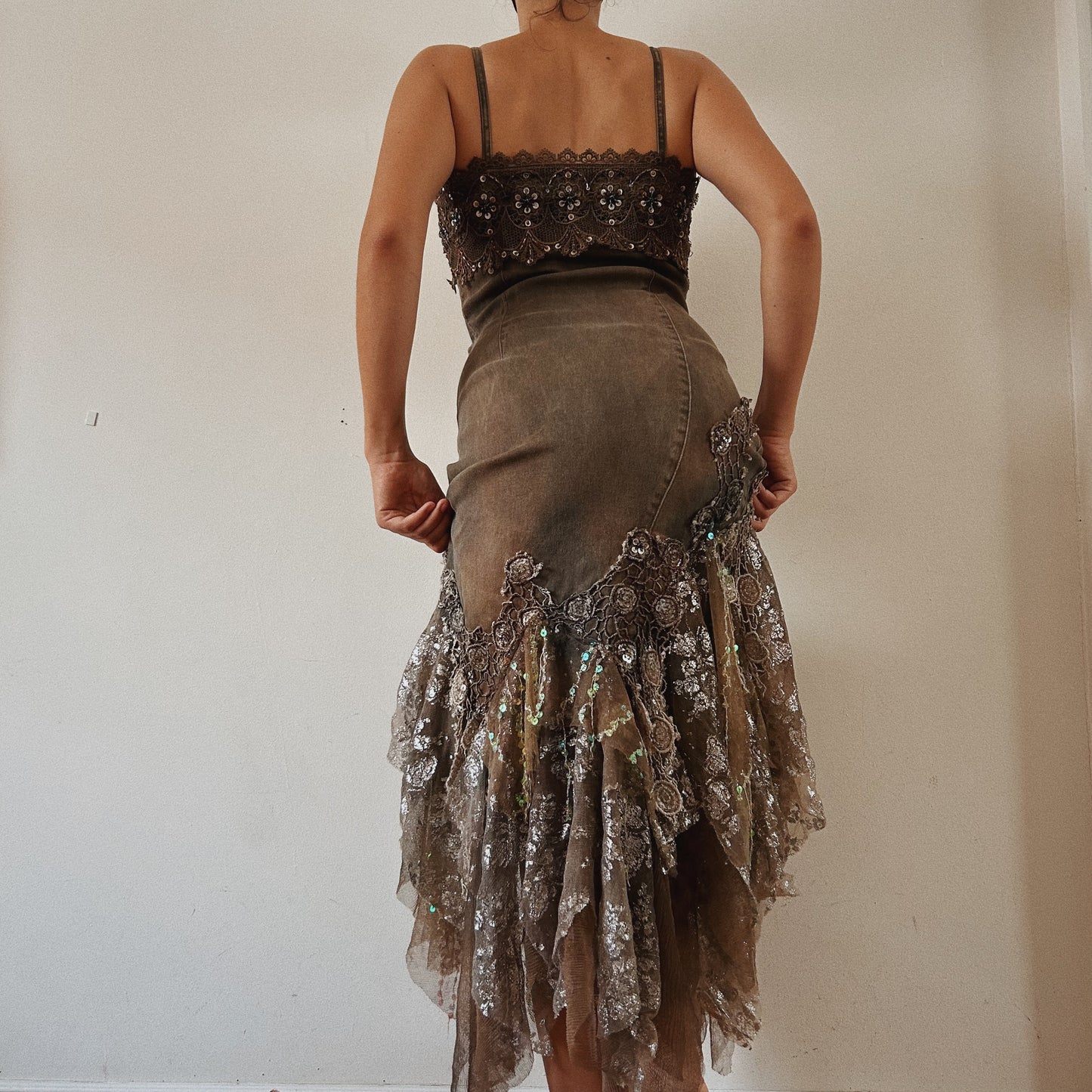 Fairy Grunge Denim Embellished Dress