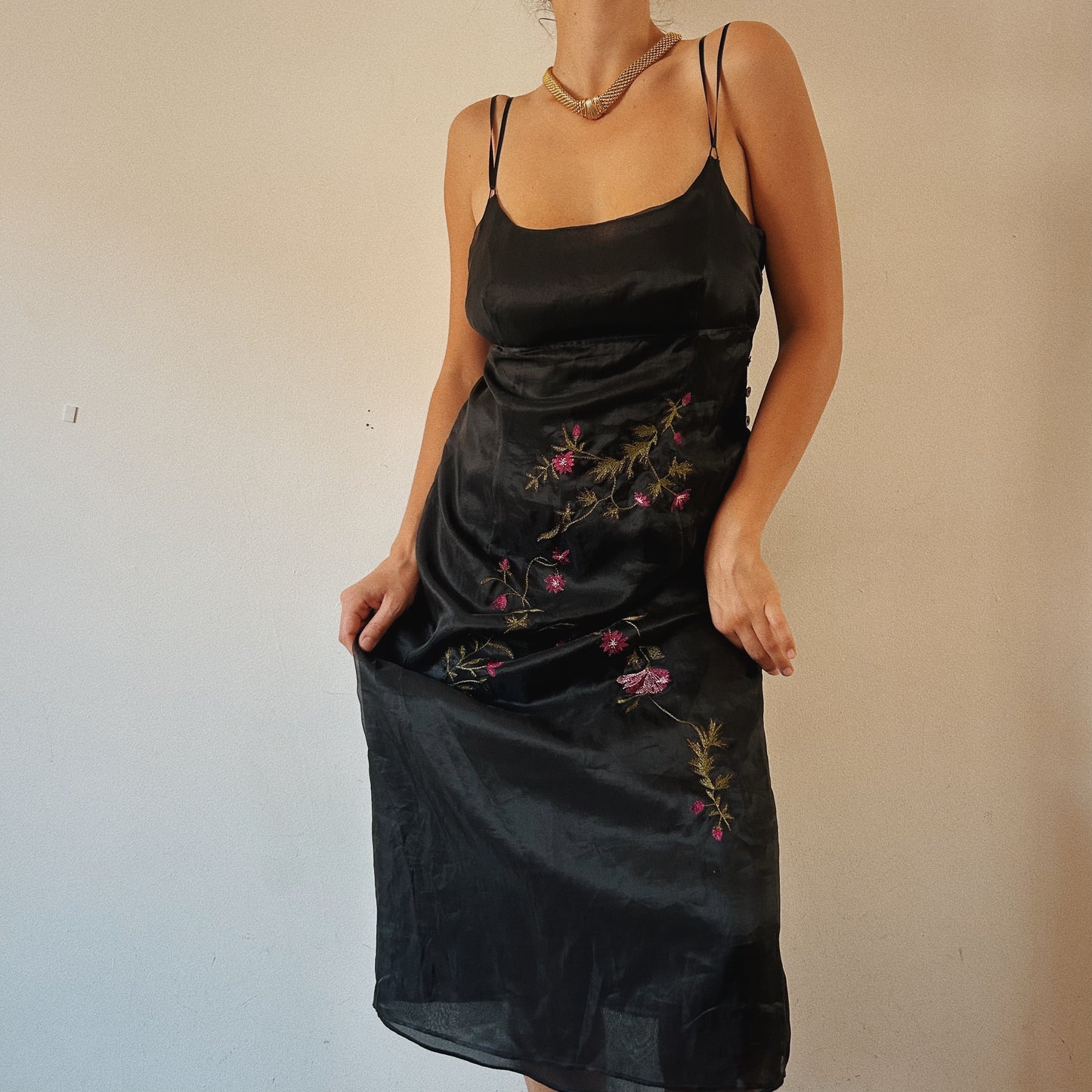 Cacharel Silk Floral Elegant Dress