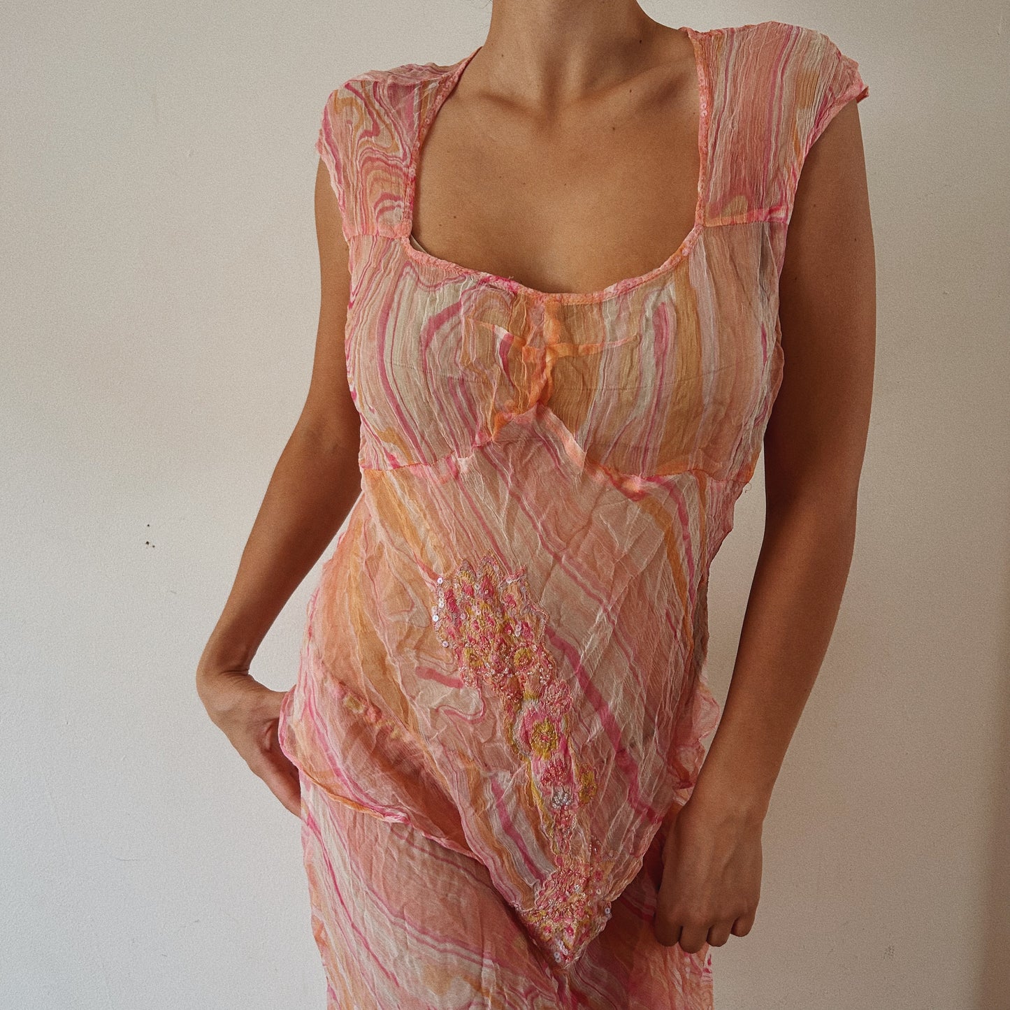 Mesh Embellished Asymmetrical Fairy Set