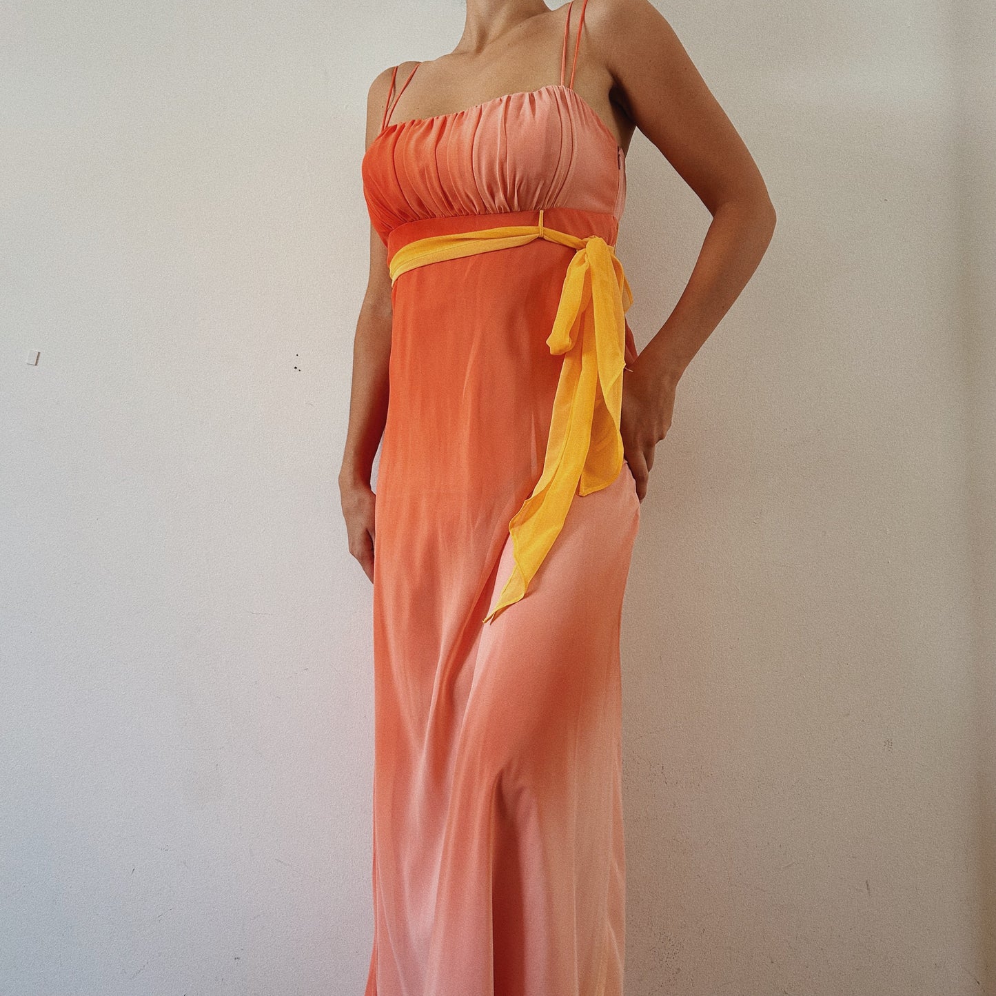 Coral Ombre Maxi Dress