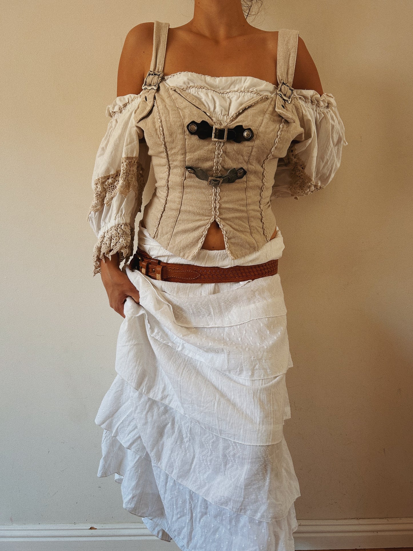 Renaissance Core Ruffled Lace Top