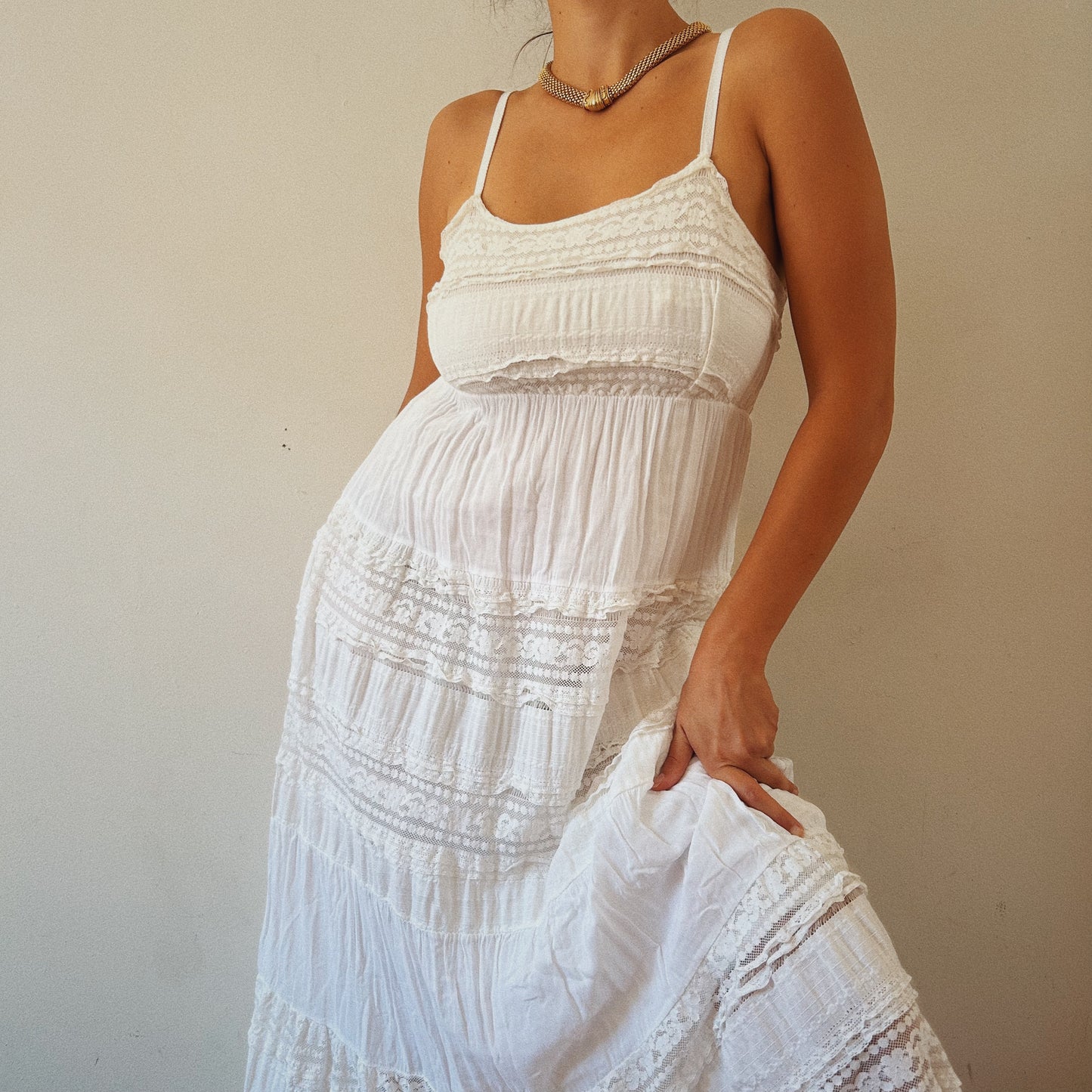 Romantic Cottage Lace Dress