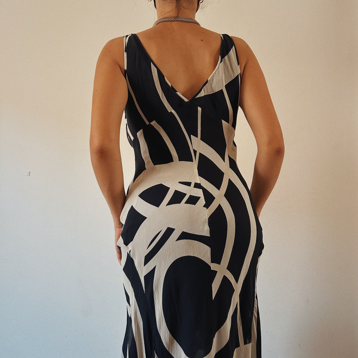 Silk Flowy Asymmetrical Dress