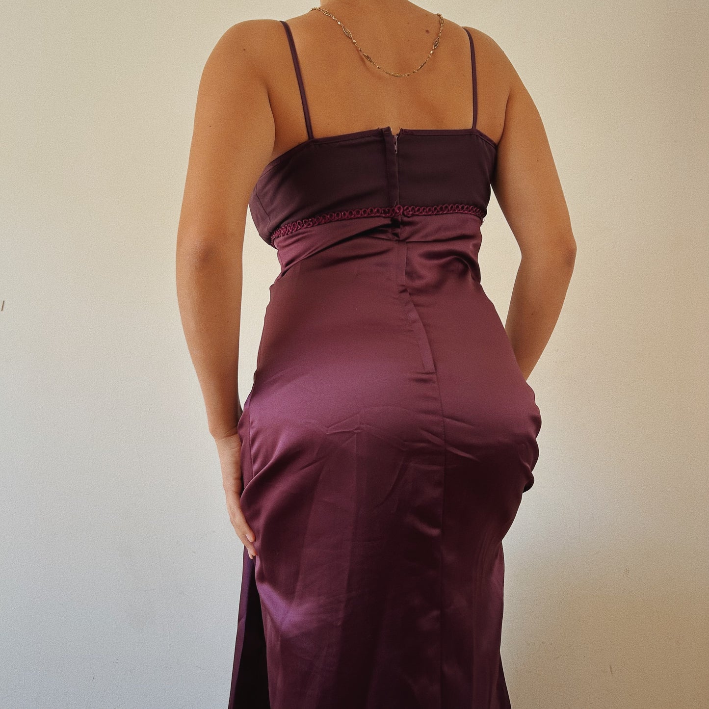 90s Vintage Elegant Purple Prom Dress