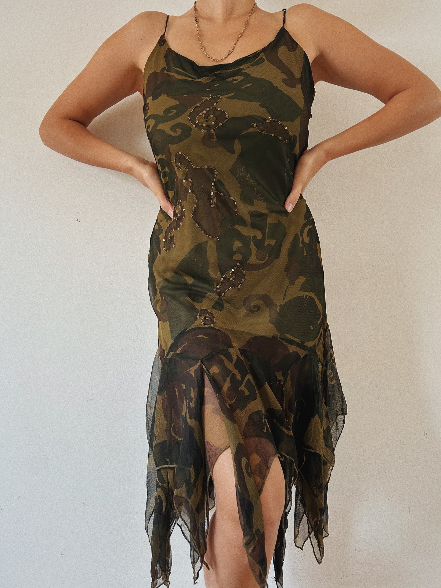 Layered Paisley Fairy Embellished Dress
