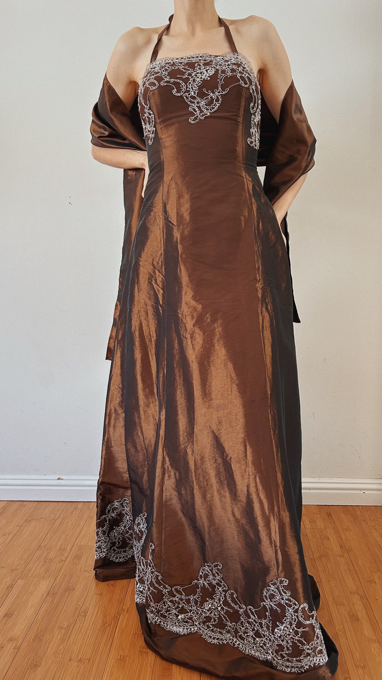 Bronze Bustier Princess Dress