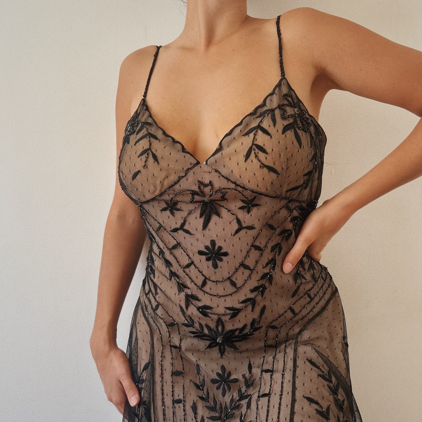 Asymmetrical Beaded Chic Dress