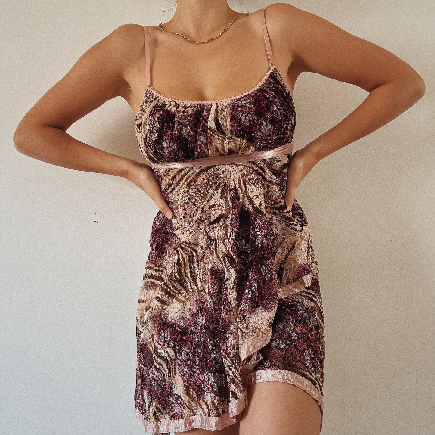 Stunning Babydoll Lace Layered Mini Dress