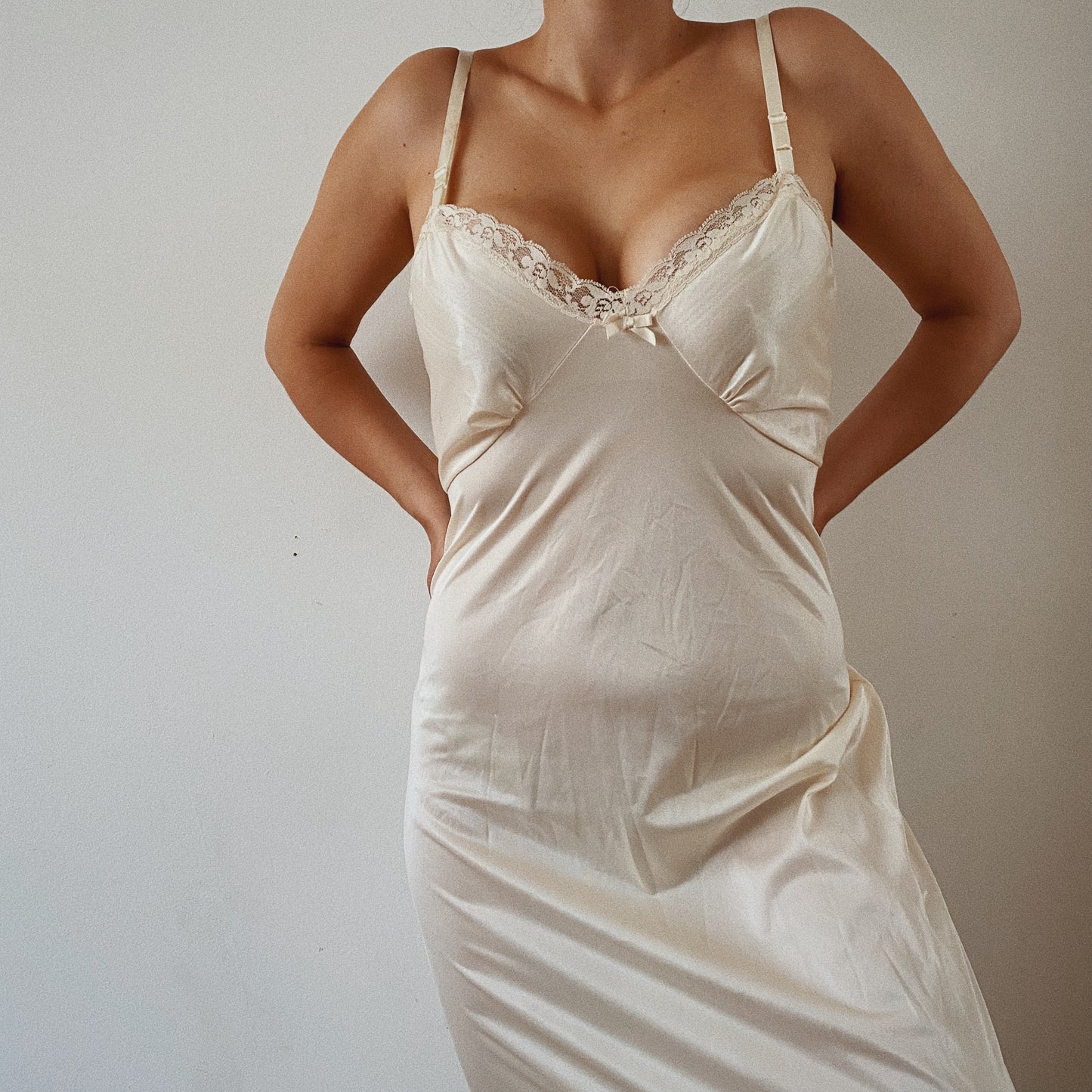 Cream Vintage Slip Dress