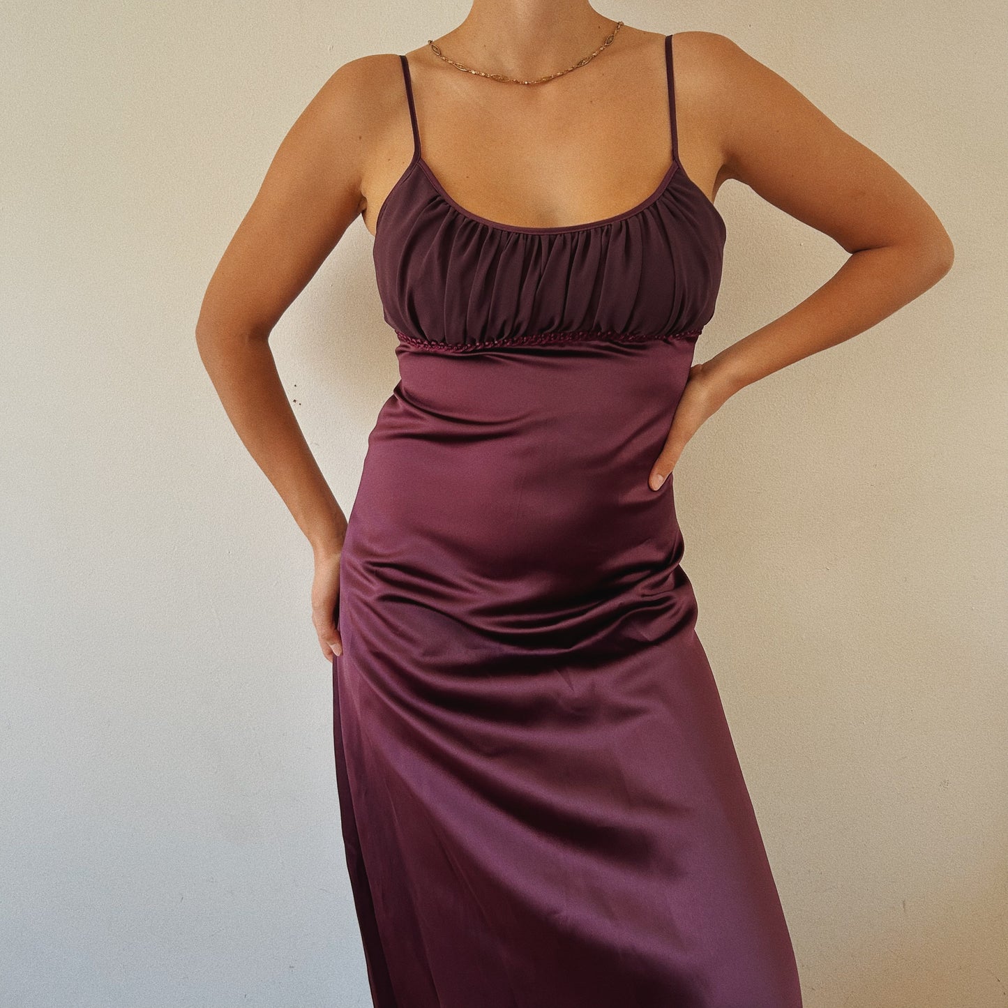 90s Vintage Elegant Purple Prom Dress