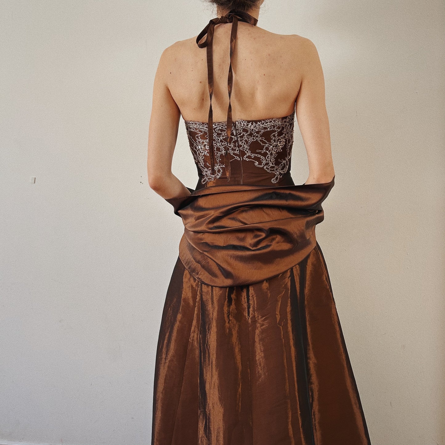 Bronze Bustier Princess Dress