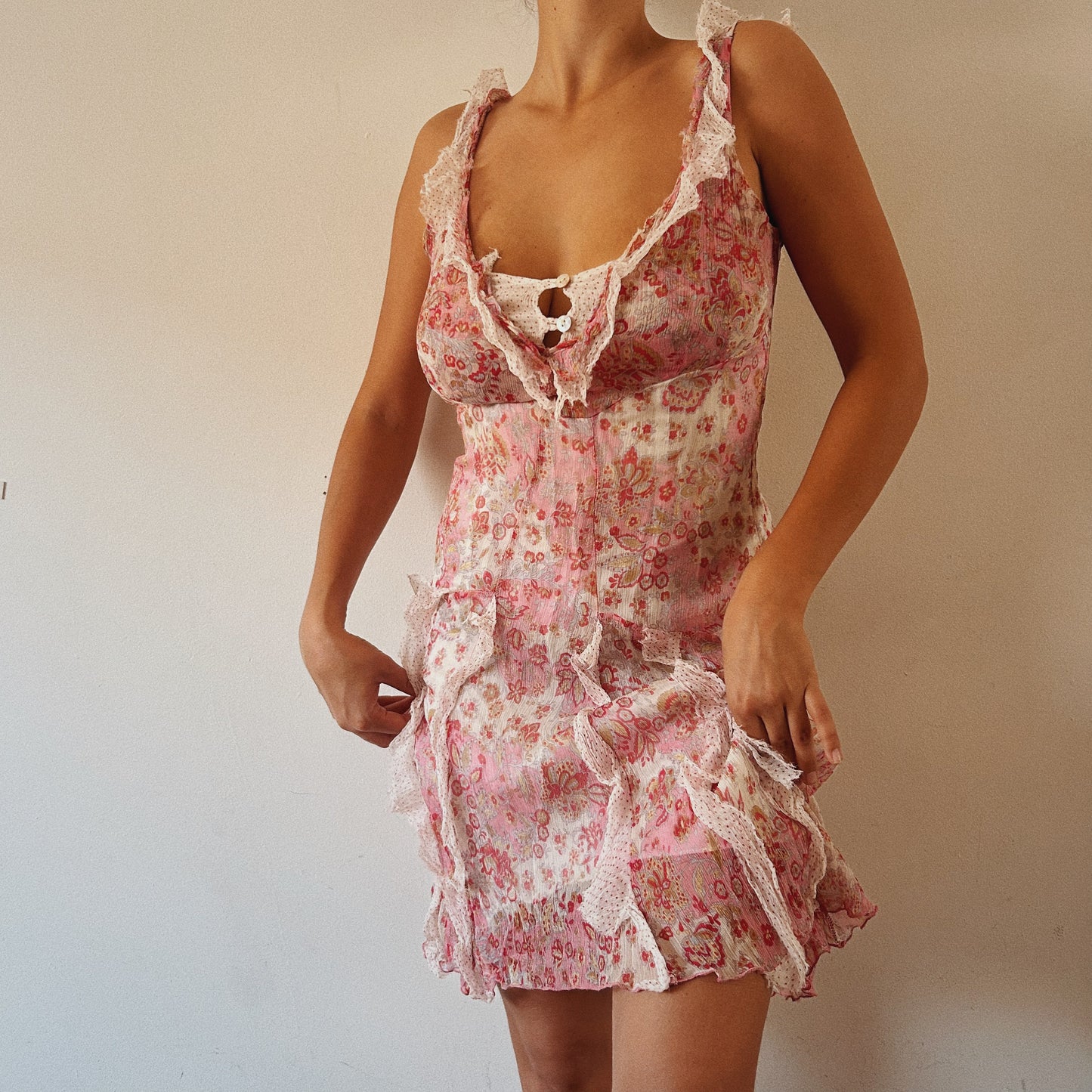 Silk Romantic Floral Dress