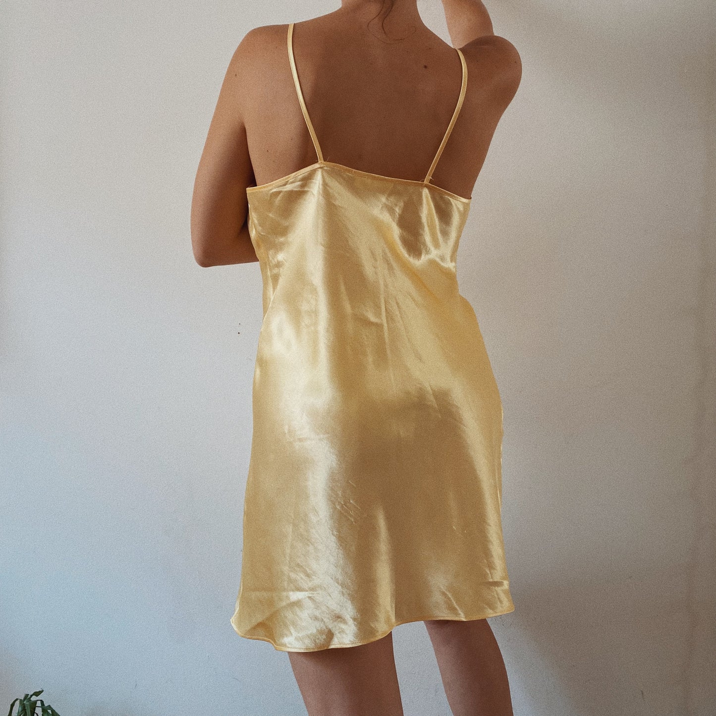 Yellow Y2K Cute Slip Dress