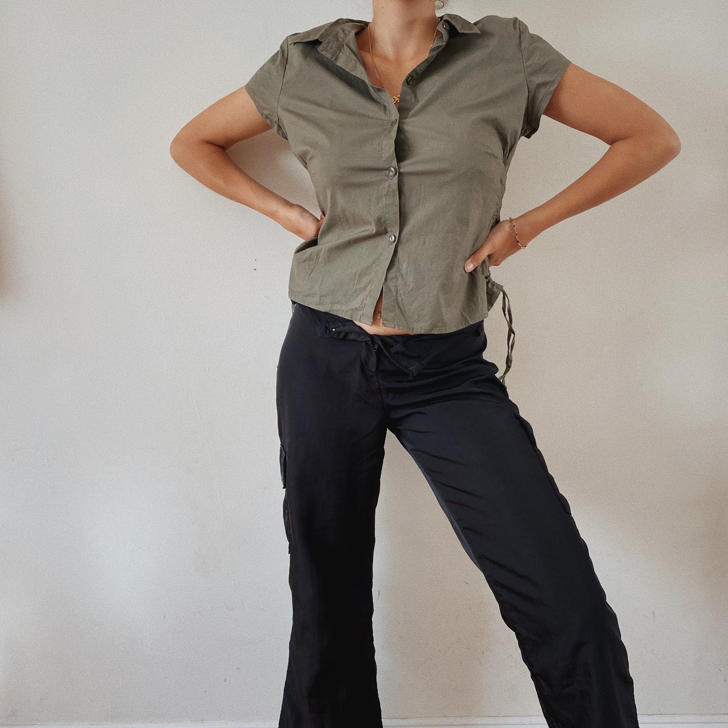 Scrunched Y2K Cargo Blouse