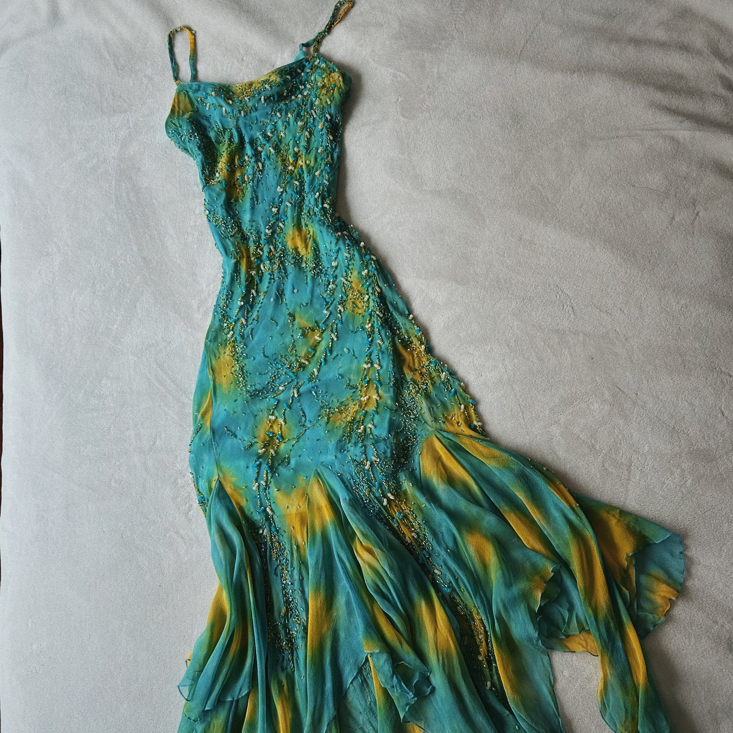 Ethereal Fairy Blue Embellished Summer Dress