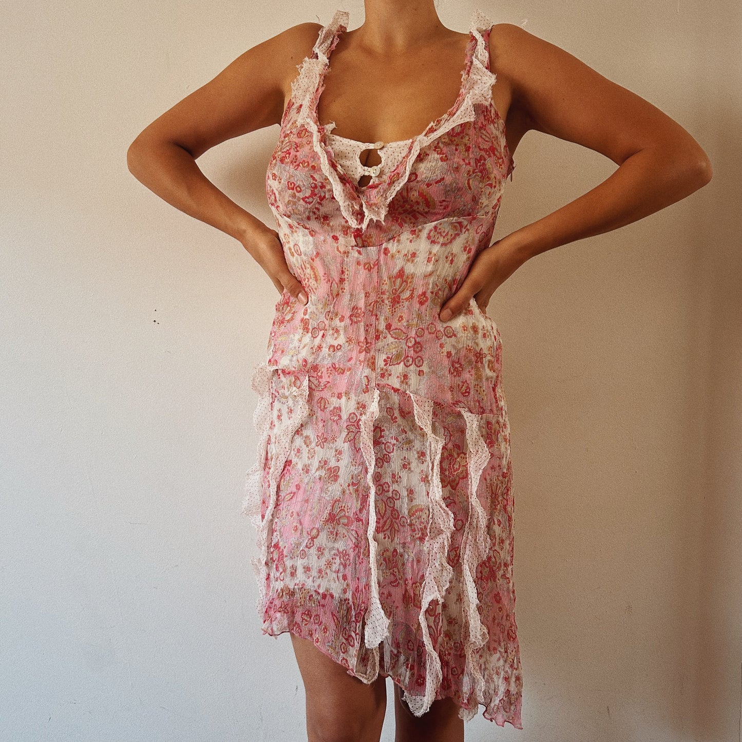 Silk Romantic Floral Dress