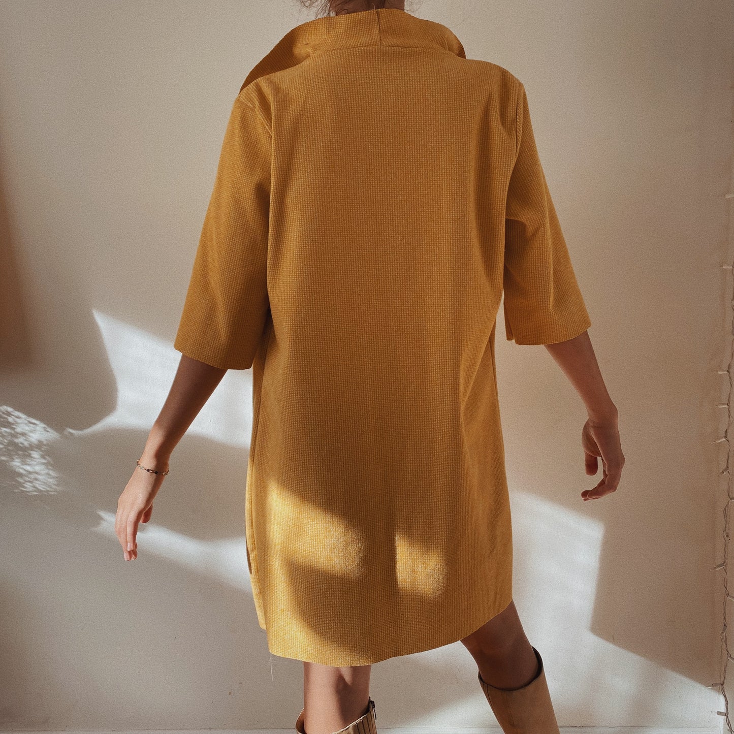Yellow Vintage Cape Jacket Made In Italy