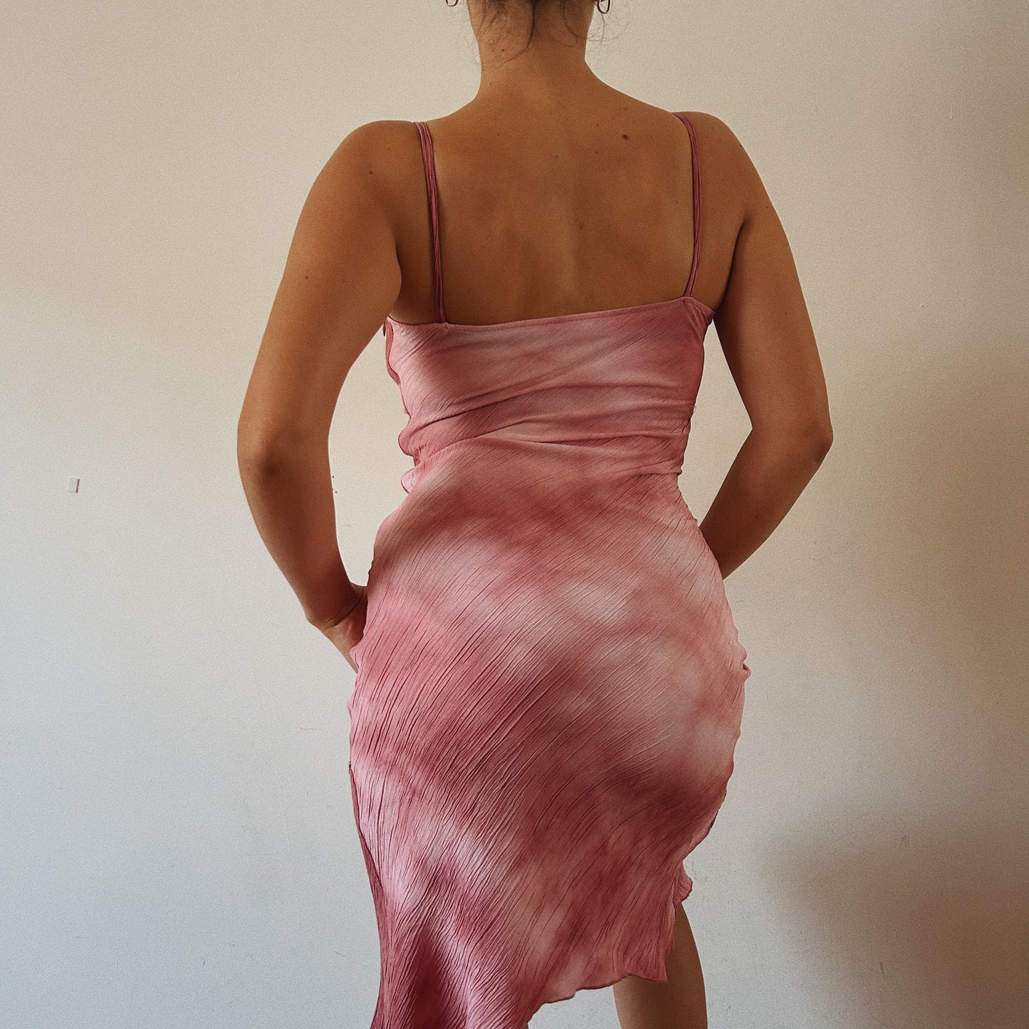 Ombre Pink Asymmetrical Dress
