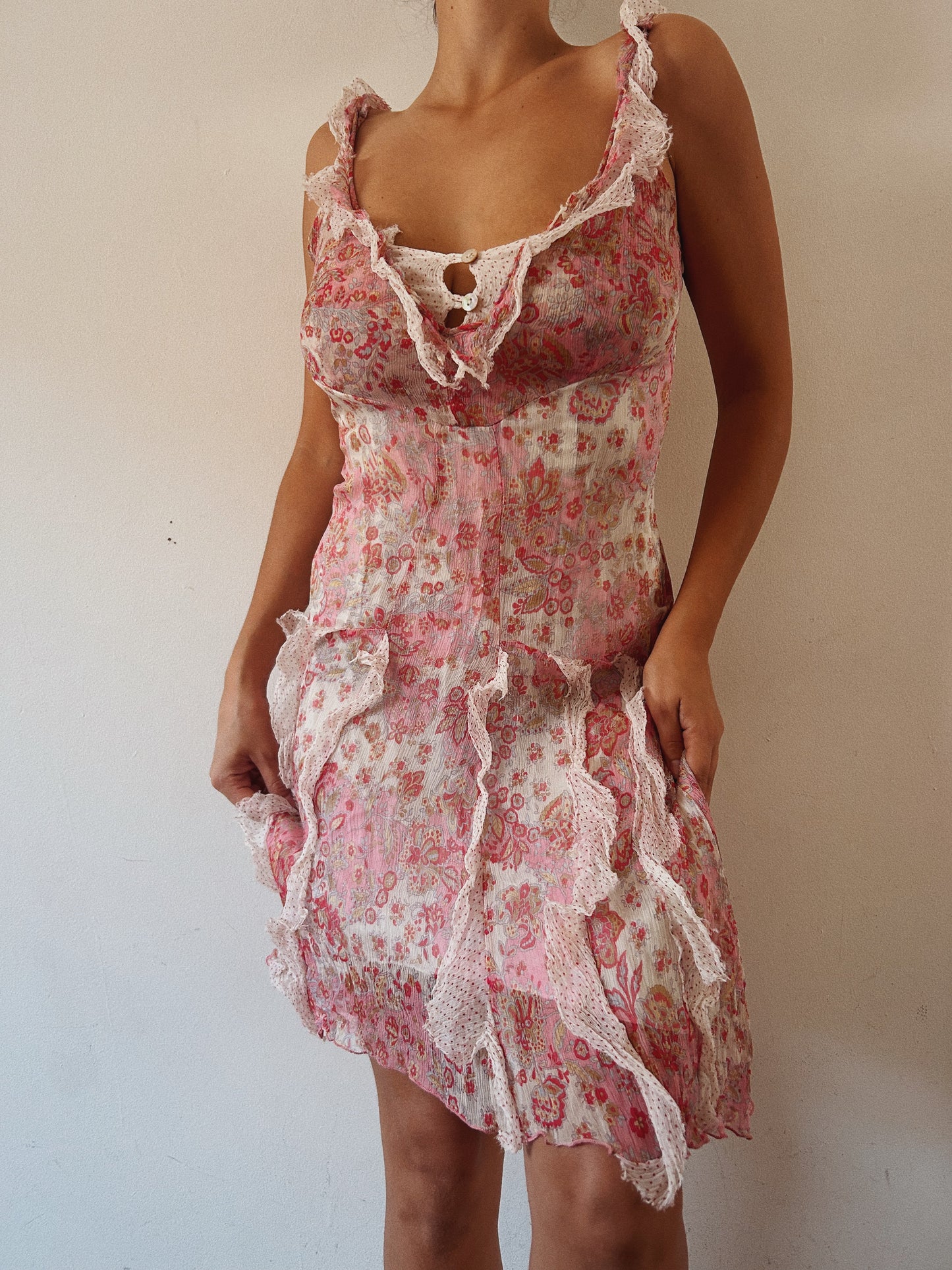 Silk Romantic Floral Dress