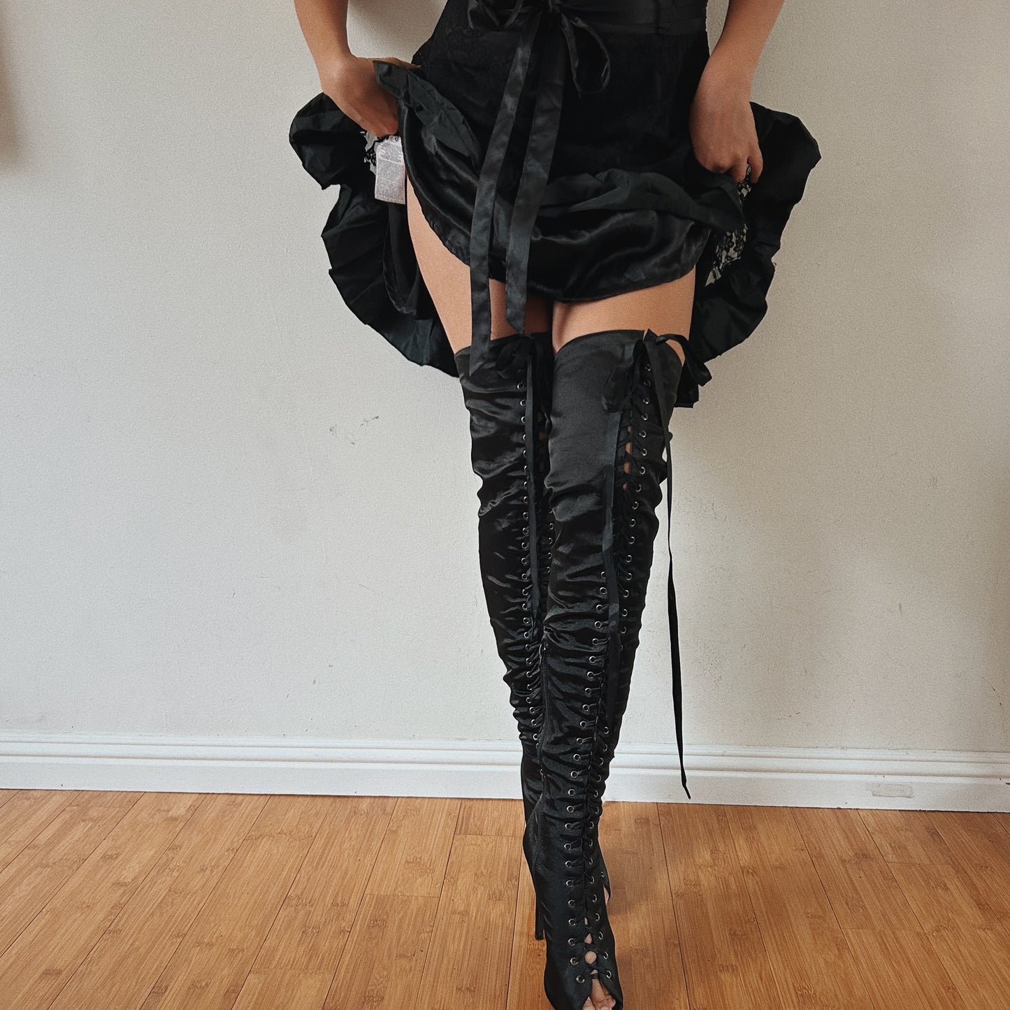 Thigh High lace up boots