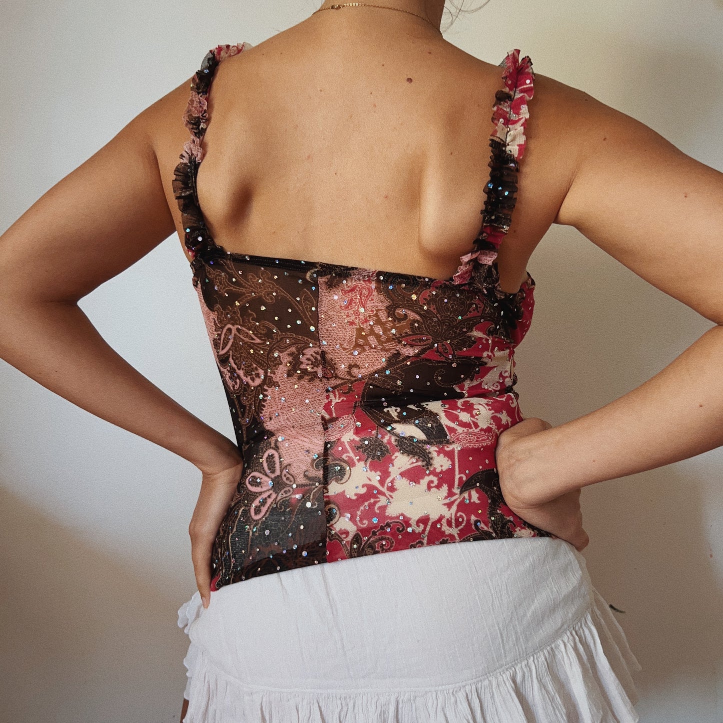 Mesh Sparkly Tank Top