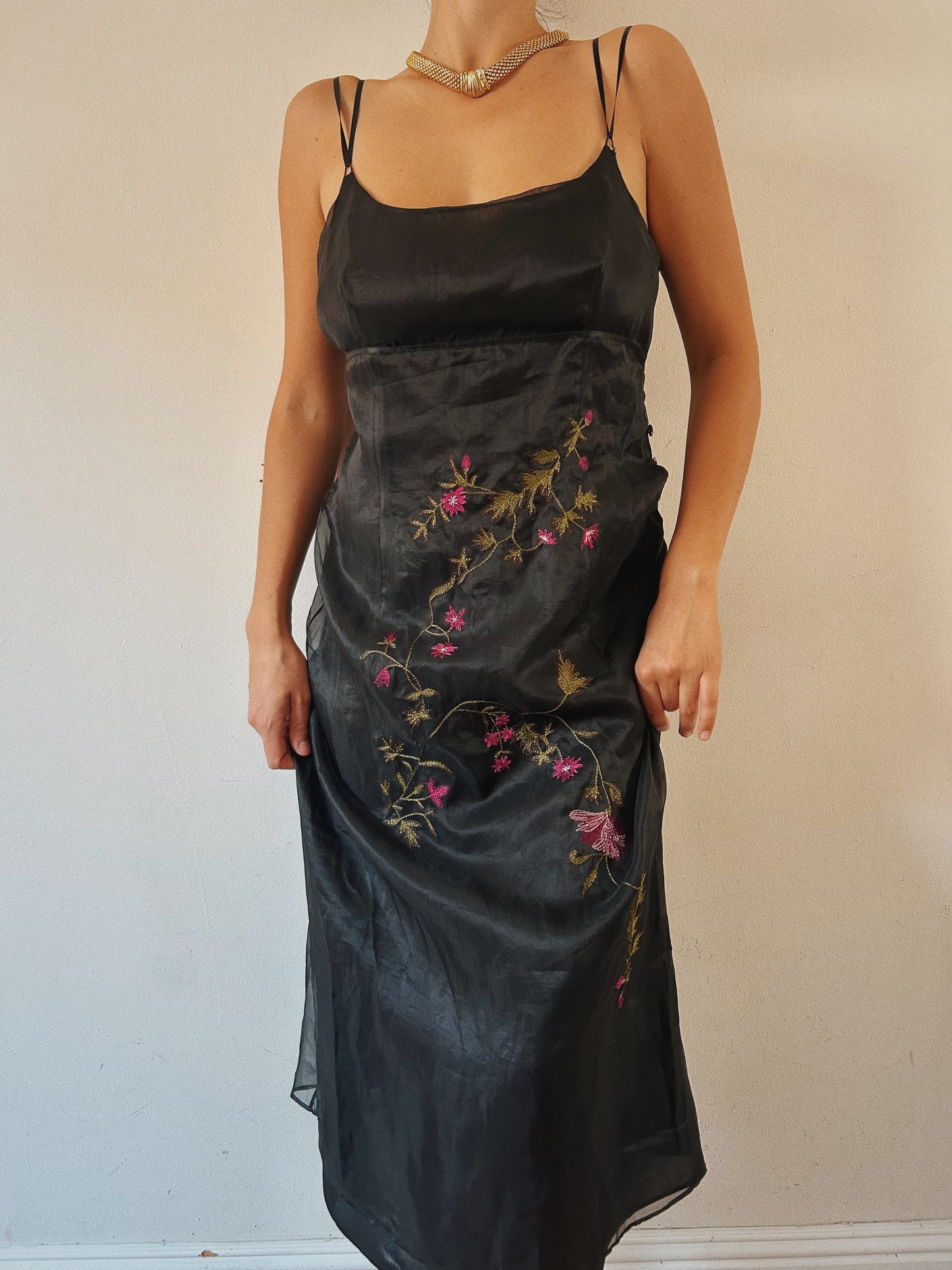 Cacharel Silk Floral Elegant Dress