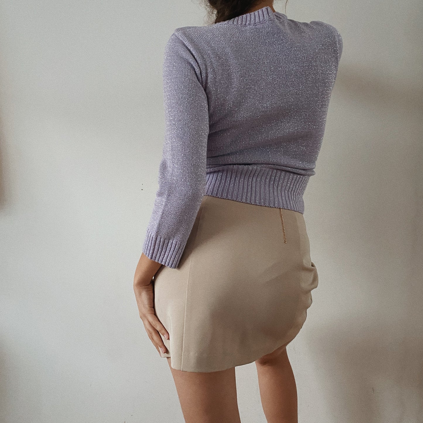 Lavender shimmery sweater