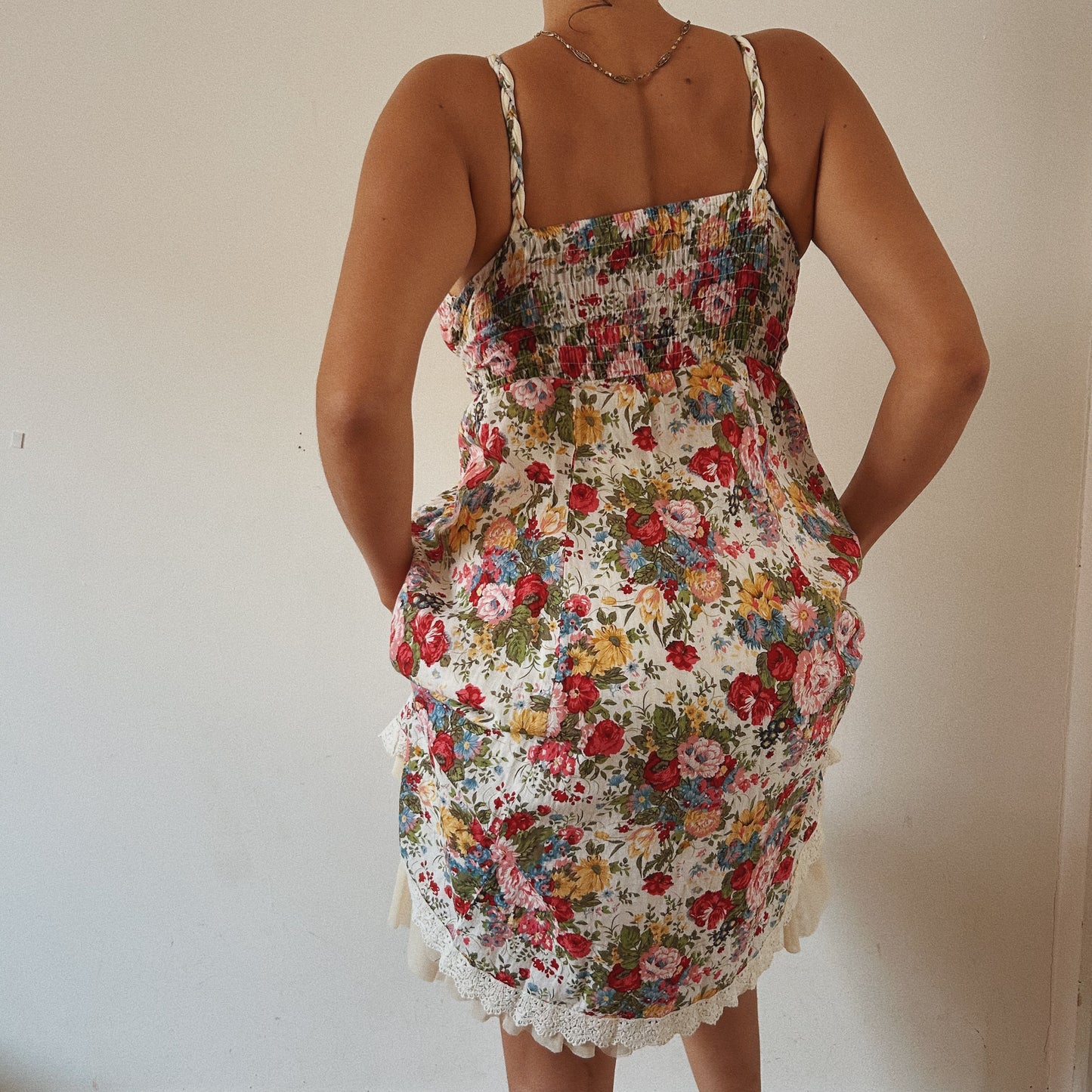Vintage Floral Summer Mini Dress