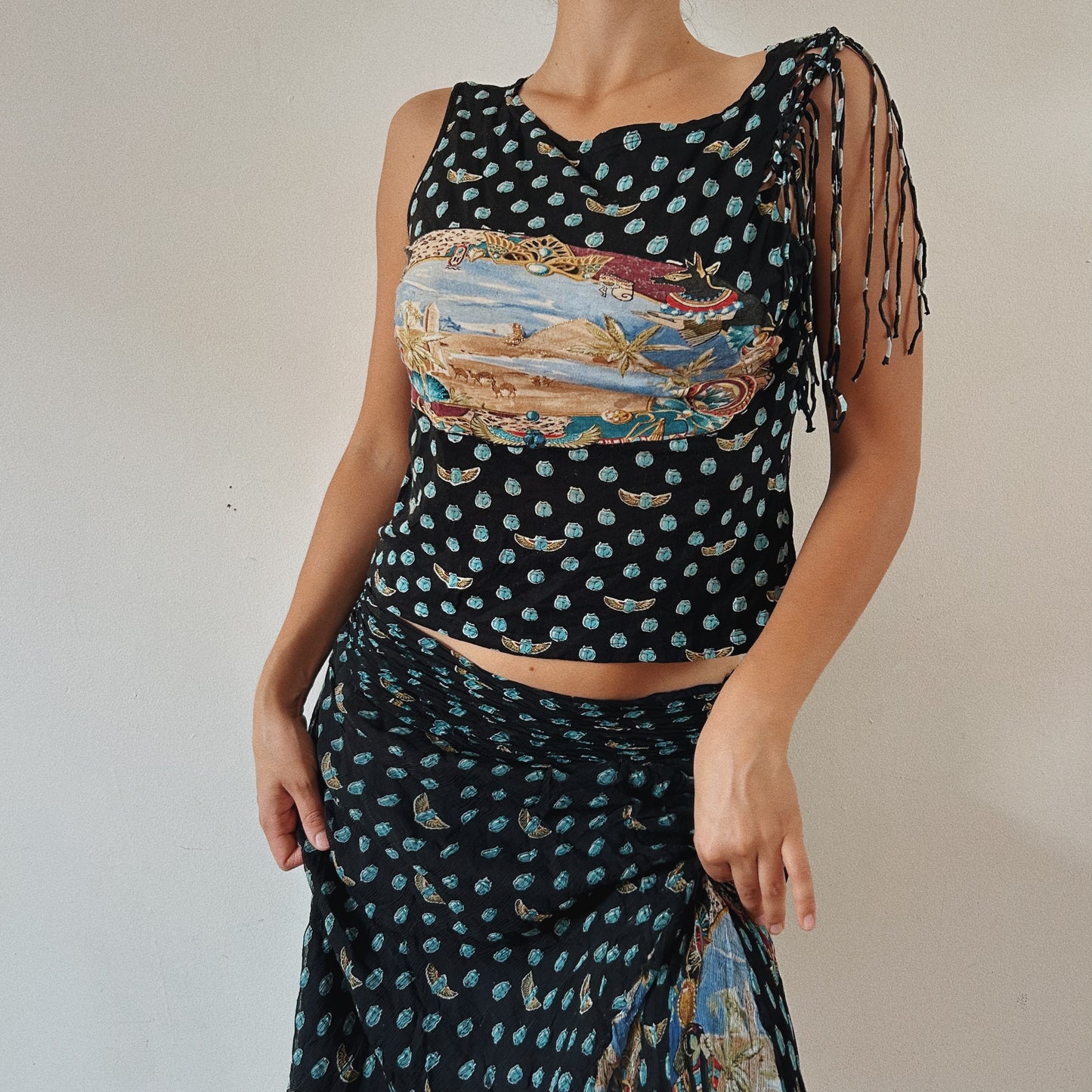 Polka Dot Egyptian Fringe Set