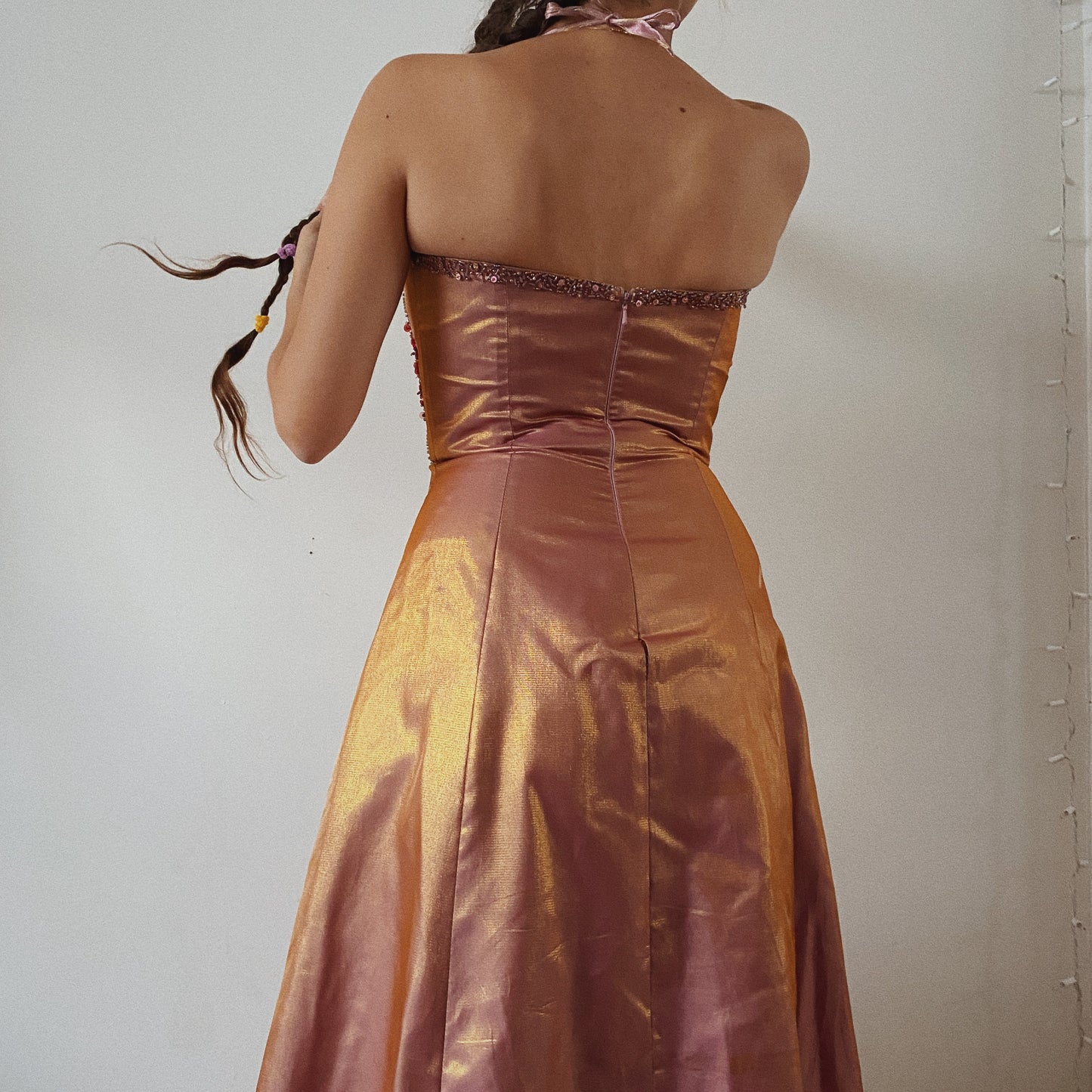 Vintage metallic princess gown