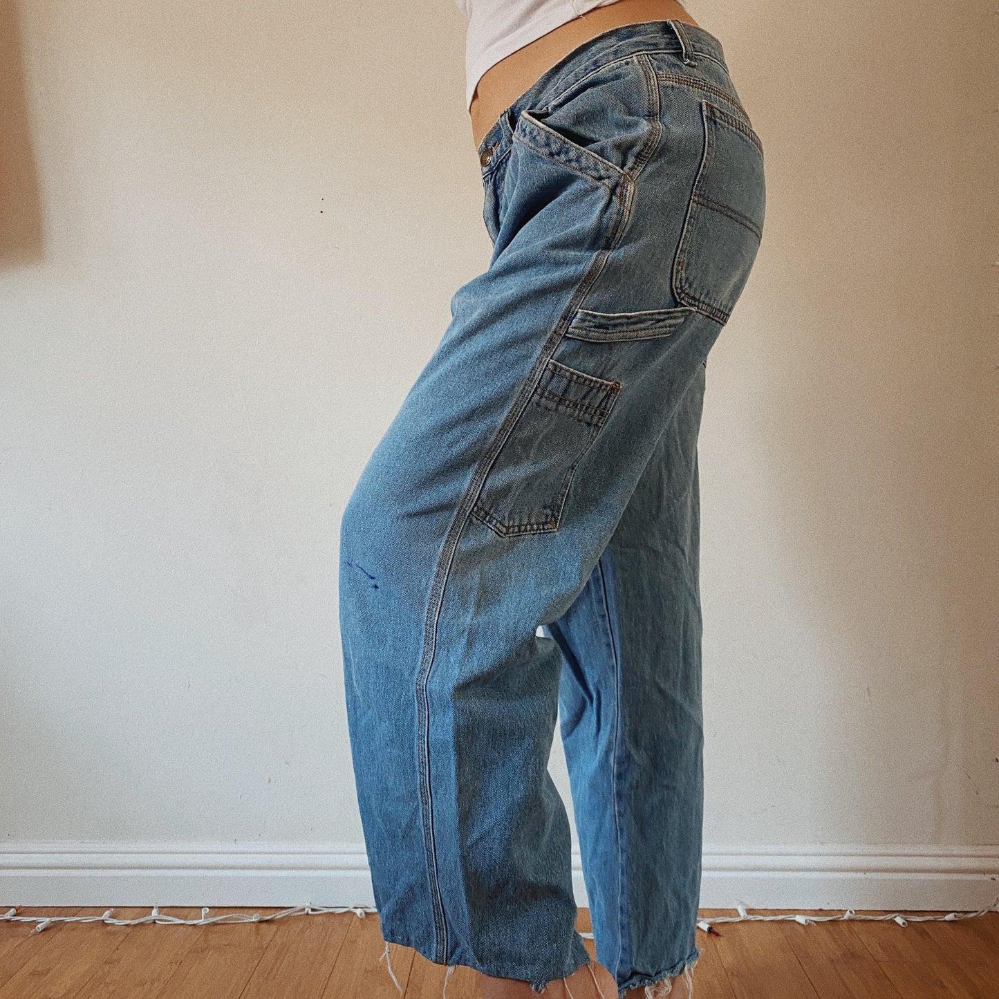 Denim cargo vintage oversized pants