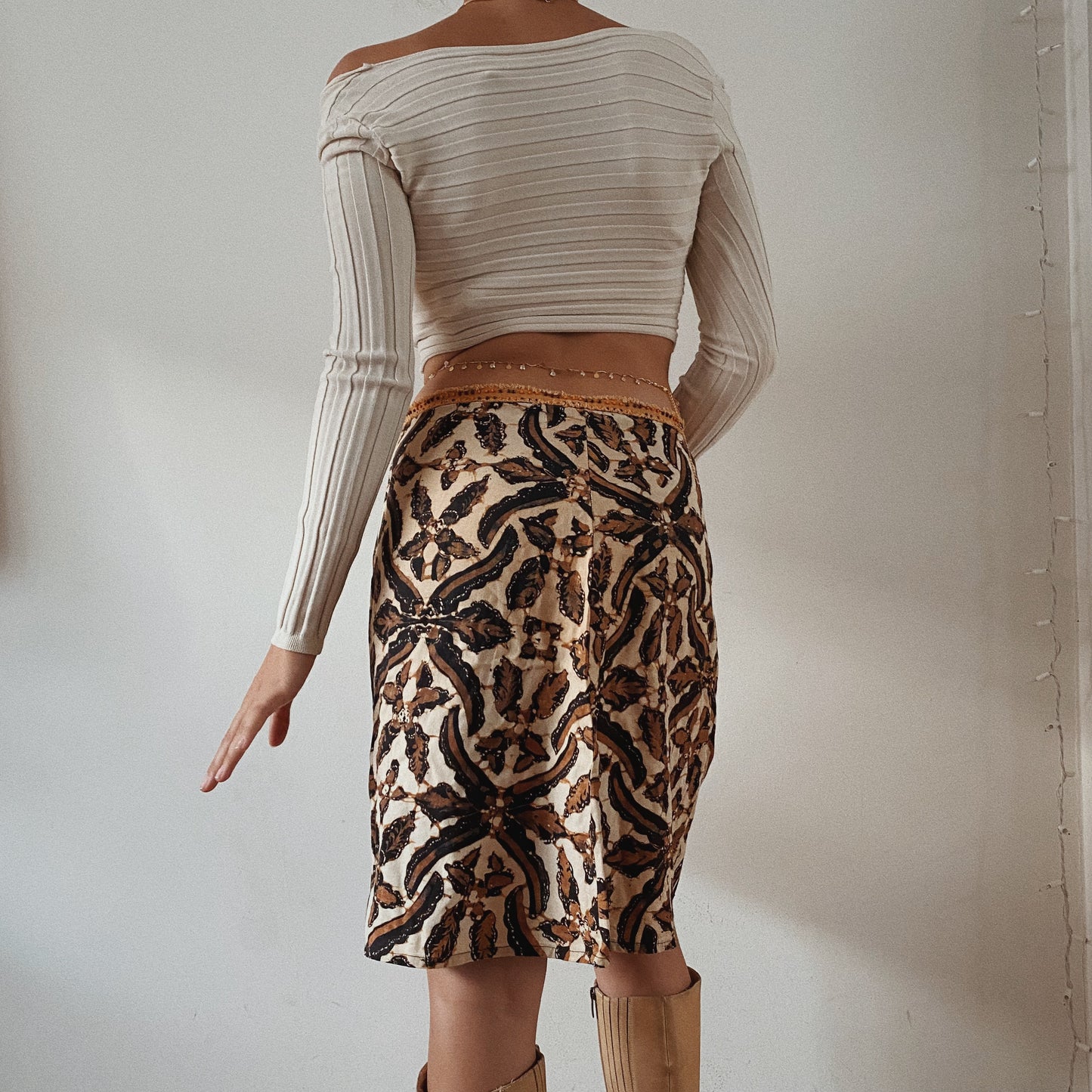 Animal Print Midi Skirt